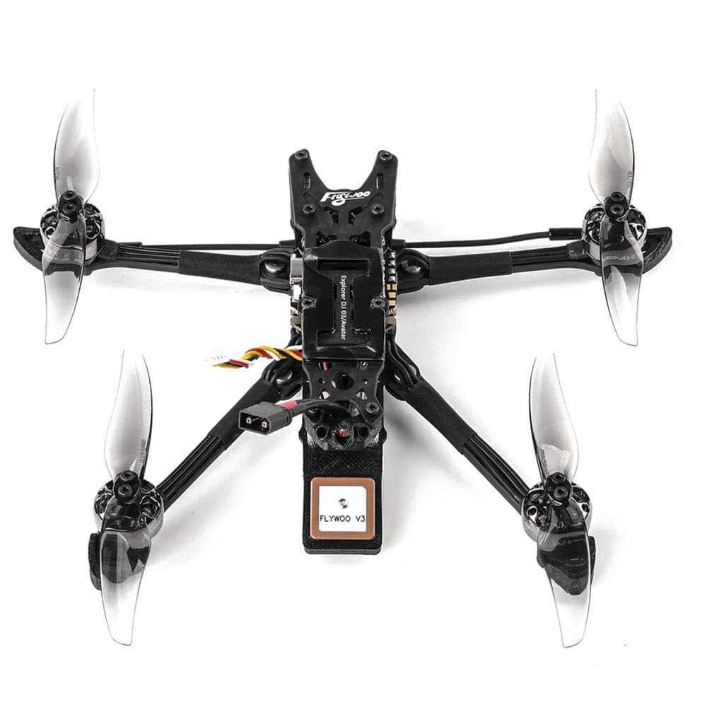 Flywoo BNF Explorer LR 4 Deadcat HD 4S Quadcopter Drone (without O3 Unit) PNP - Long Range FPV Racing & Aerial Photography Drone for Outdoor Adventures