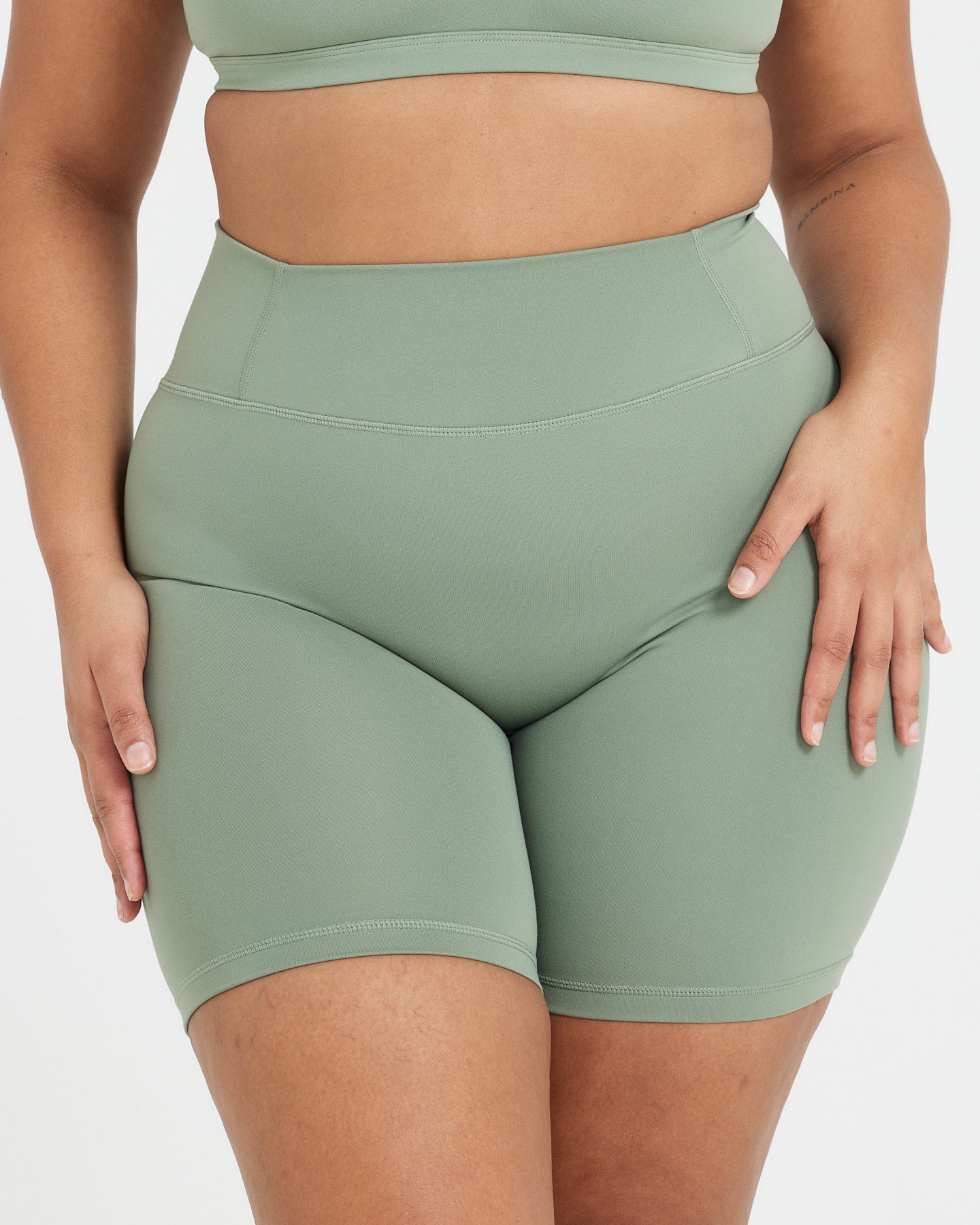 Timeless Women's Casual Shorts - Soft & Comfortable Sage Green High Waisted Summer Shorts for Outdoor Activities, Travel, and Lounge Wear