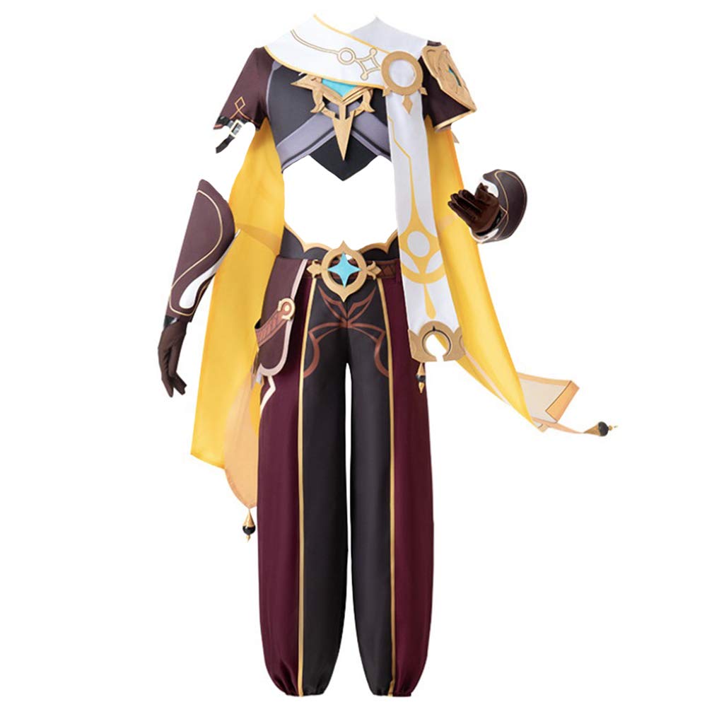 Genshin Impact Cosplay Costume - Traveler Kong Uniform for Halloween, Anime Conventions & Themed Parties | Official Character Outfit for Cosplay Enthusiasts