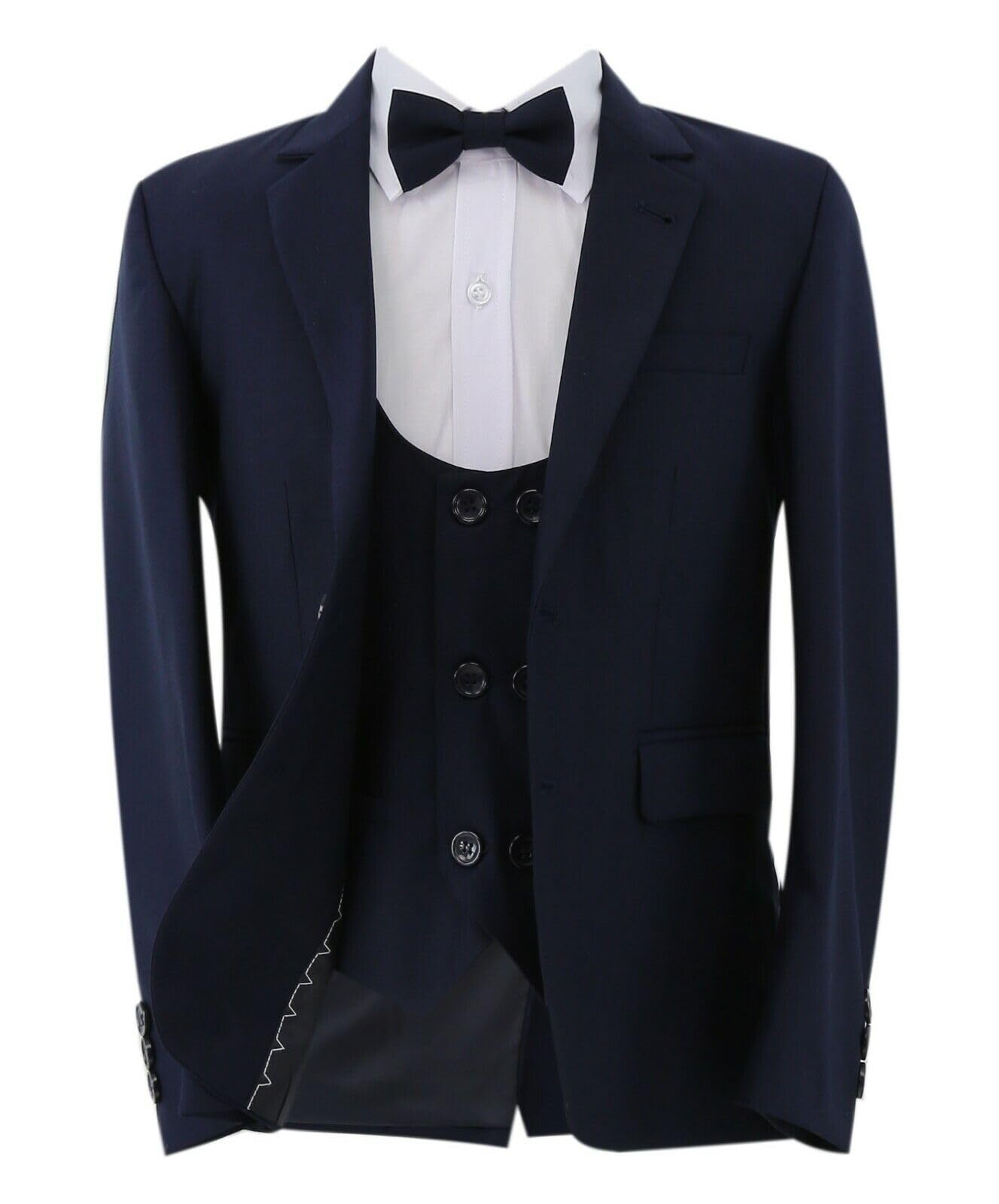 Boys Page Boy Slim Fit Wedding Suit 7-Piece Complete Set - Formal Attire for Ring Bearers, Flower Boys & Special Occasions