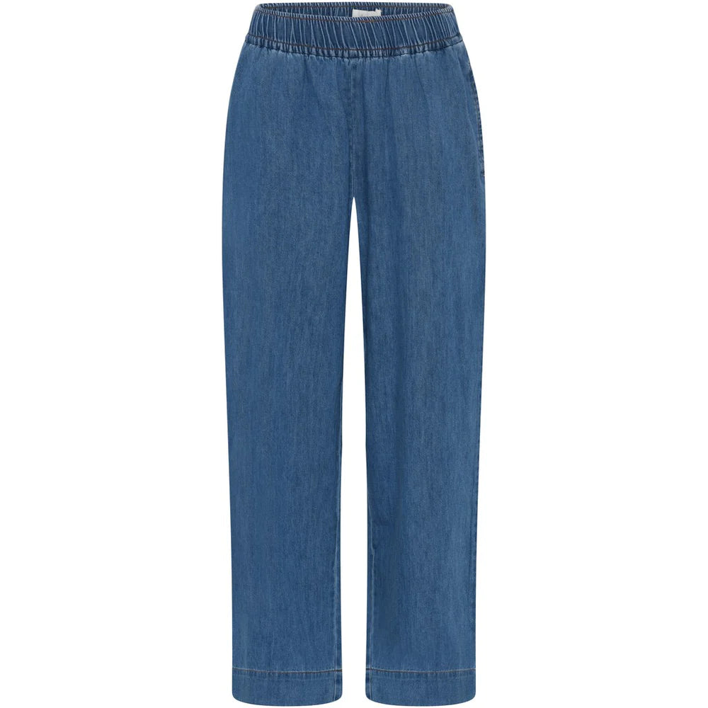Stylish Copenhagen Denim Ankle Pants for Women - Medium Blue Distressed Jeans | Perfect for Casual Outfits & Everyday Wear