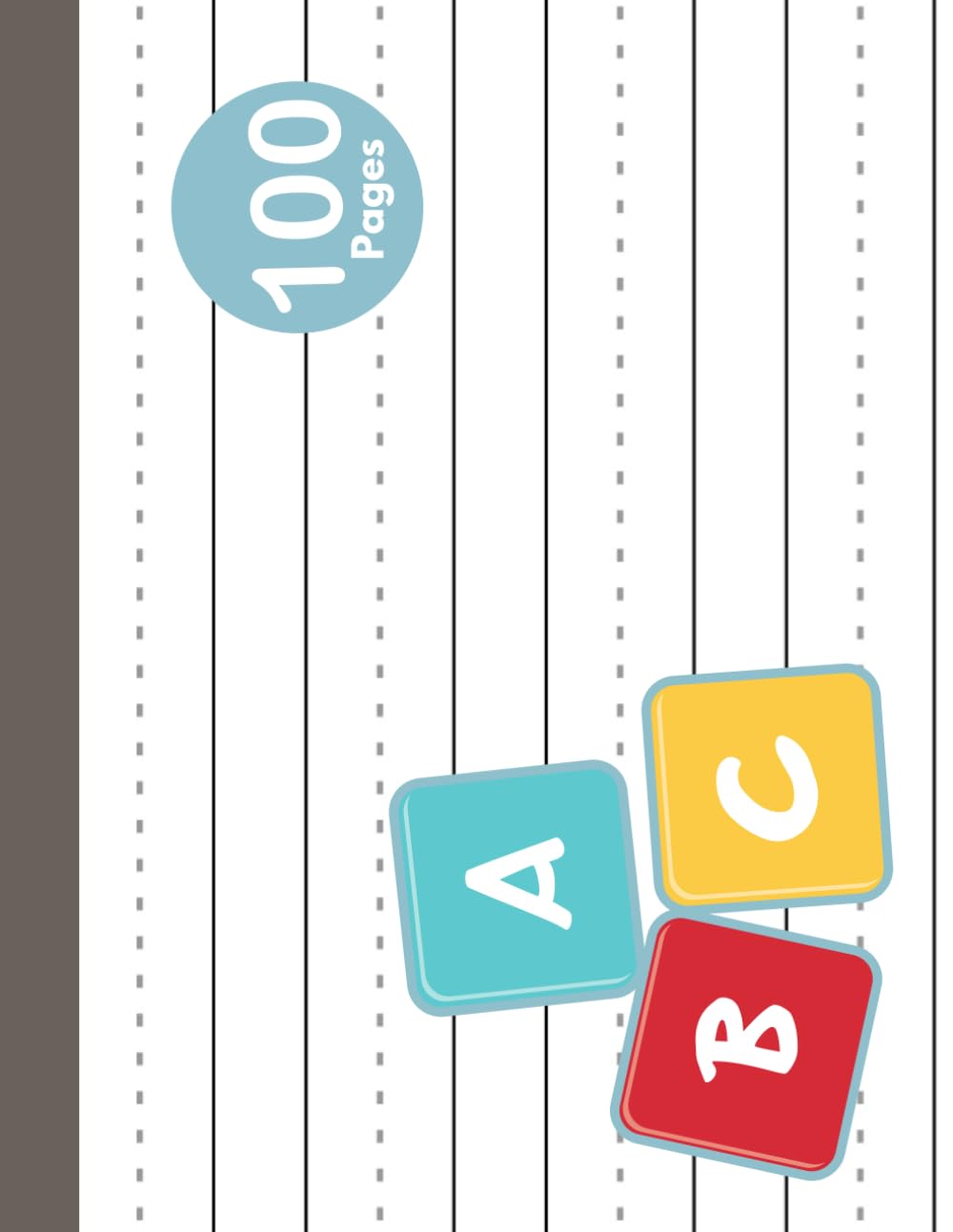 Kindergarten Writing Paper with Dotted Lines - Landscape Format for Early Learners | Perfect for Handwriting Practice, ABC Tracing & Preschool Activities