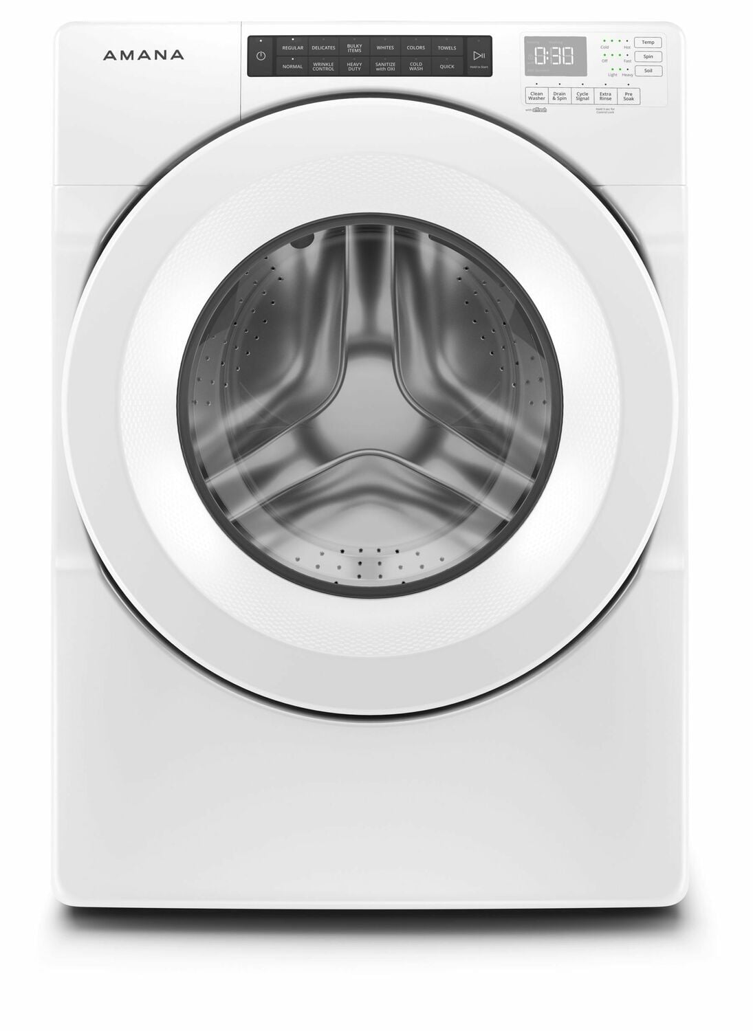 Amana NFW5800HW 4.3 Cu. Ft. Large Capacity Front Load Washer - White | Energy Efficient Laundry Machine for Apartments & Small Homes