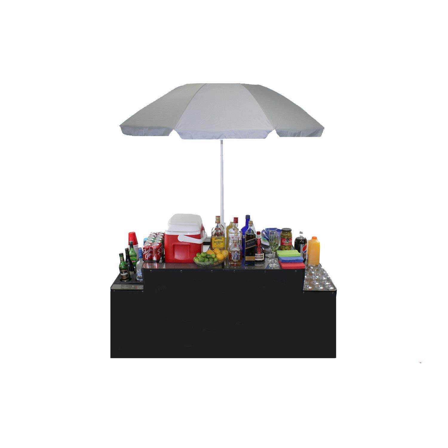 Portable Lightweight Aluminum Folding Table for Bartenders & Caterers - 44