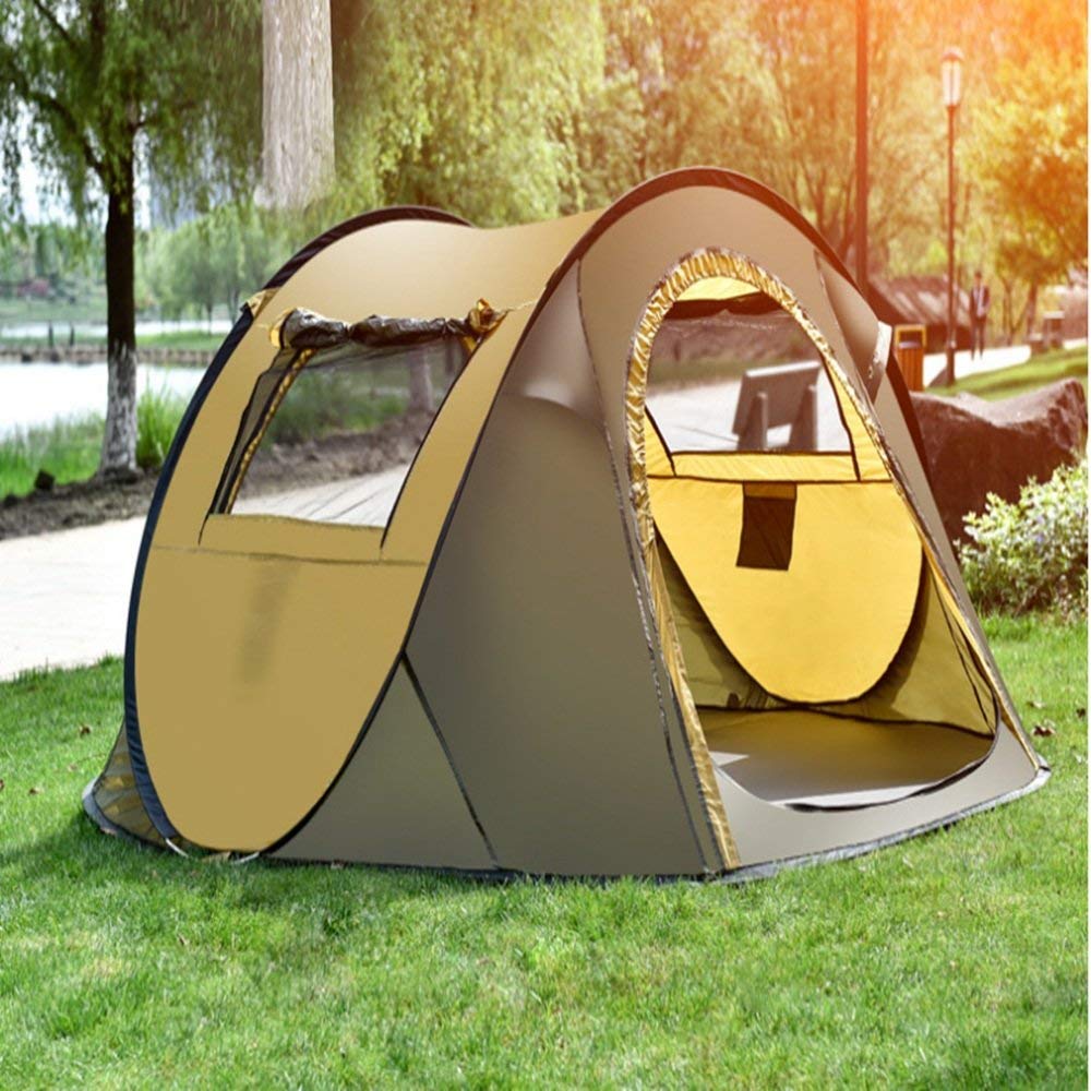 Waterproof Double-Layer Fiberglass Pole Camping Tent for Outdoor Adventures - Perfect for Hiking, Backpacking & Family Camping Trips