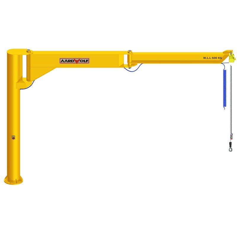 Aardwolf Articulated Jib Crane - Heavy Duty Column Mounted Lifting Equipment for Workshop & Warehouse Use