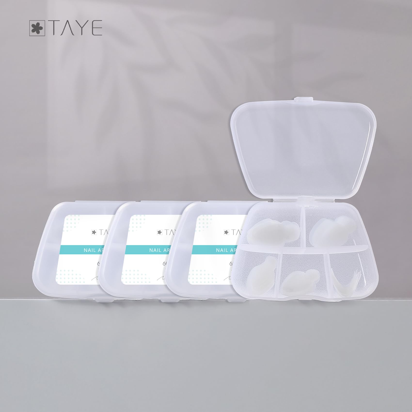 TAYE 60PCS Silicone Nail Art Tools Set - Double French Manicure Stickers & Nail Mold Pads for Professional Salon & DIY Nail Design - Perfect for French Tip Nail Art, Acrylic Nails, and Gel Polish Application