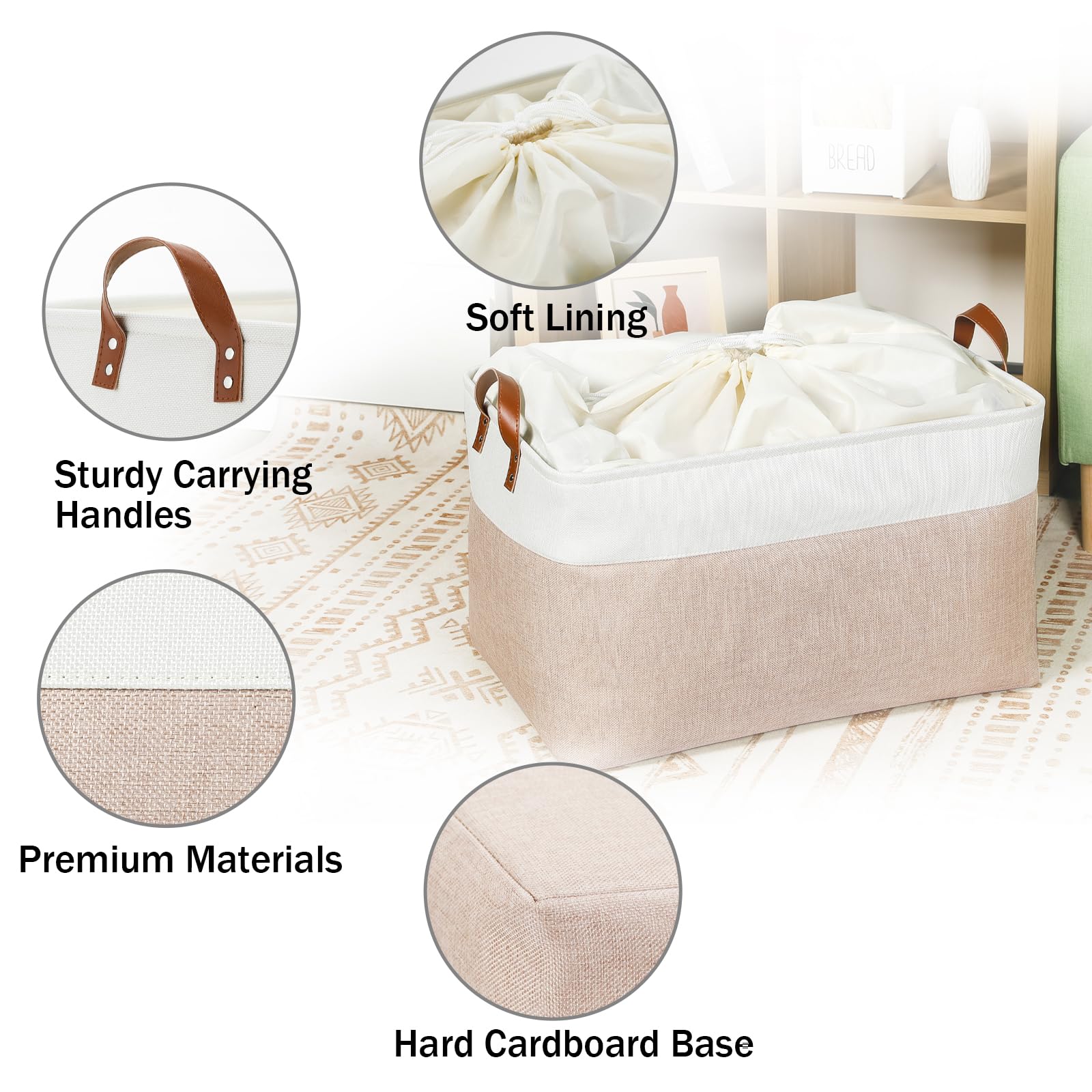 DULLEMELO Extra Large Fabric Storage Bins 22