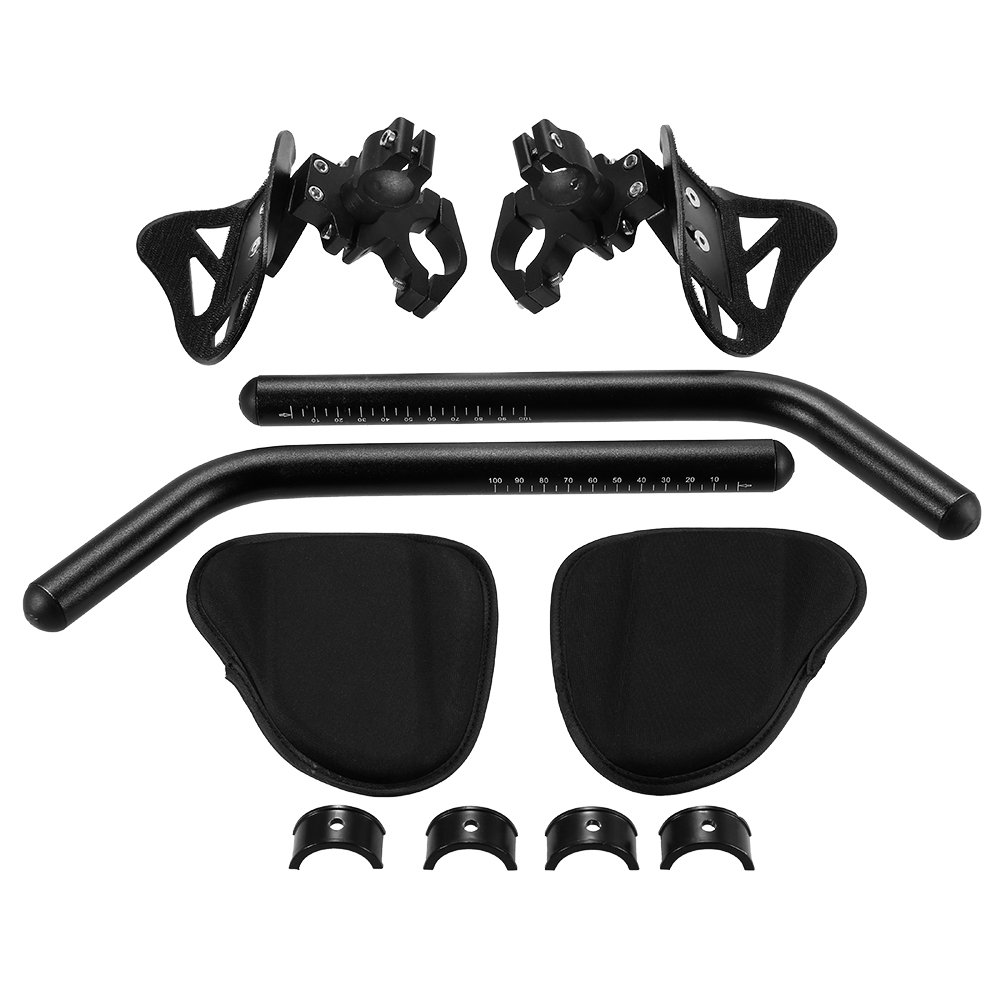 Lixada Bike Aero Bar - Lightweight Aluminum Alloy Handlebar Rest for Road Bikes, Mountain Bikes & Triathlon - Ergonomic Arm Support for Long Distance Cycling, Comfortable Riding Position - Perfect for Training, Racing & Endurance Rides