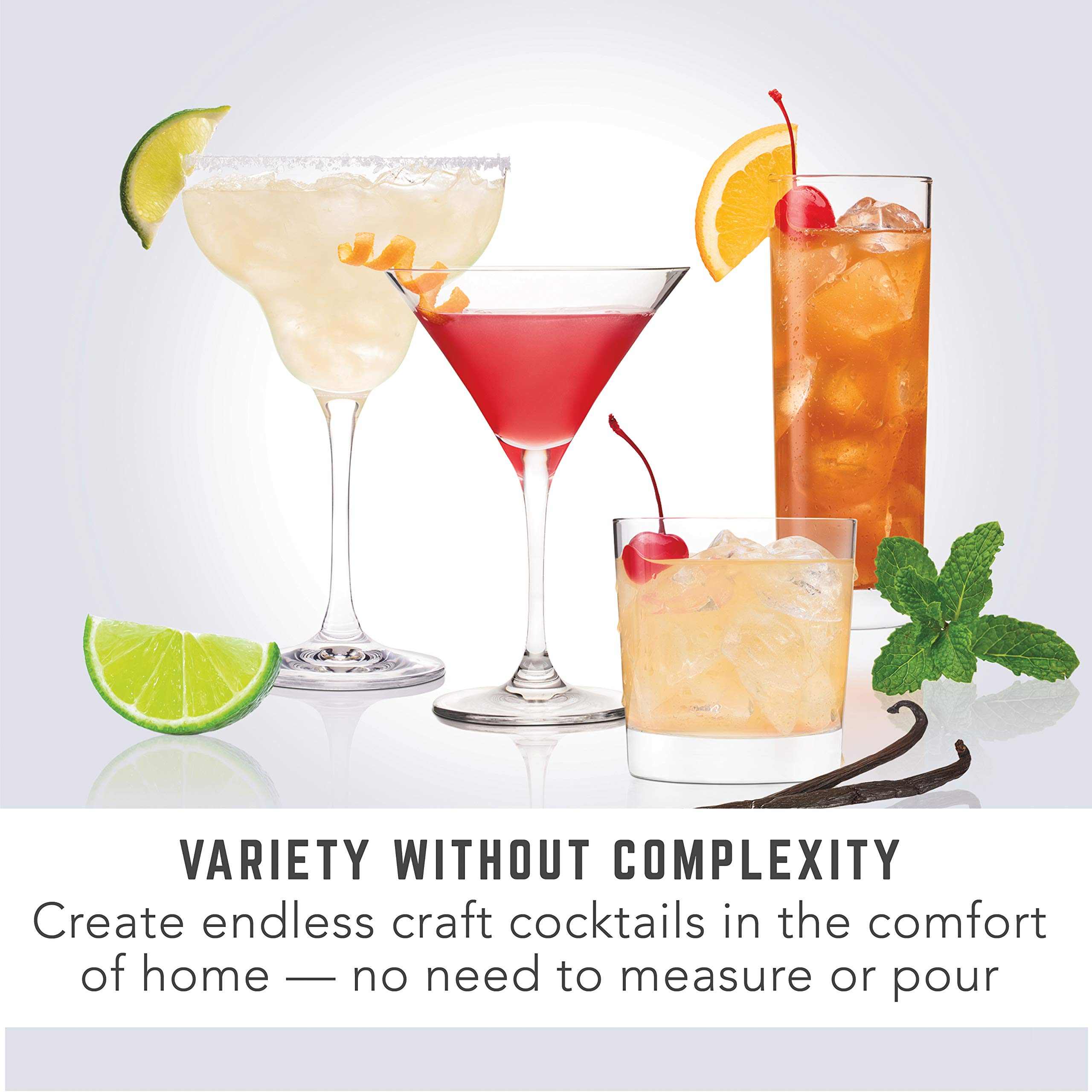 Bartesian Uptown Rocks Cocktail Capsules - 6 Pack for Bartesian Premium Cocktail Maker (55356) | Perfect for Home Bars, Parties & Entertaining Guests
