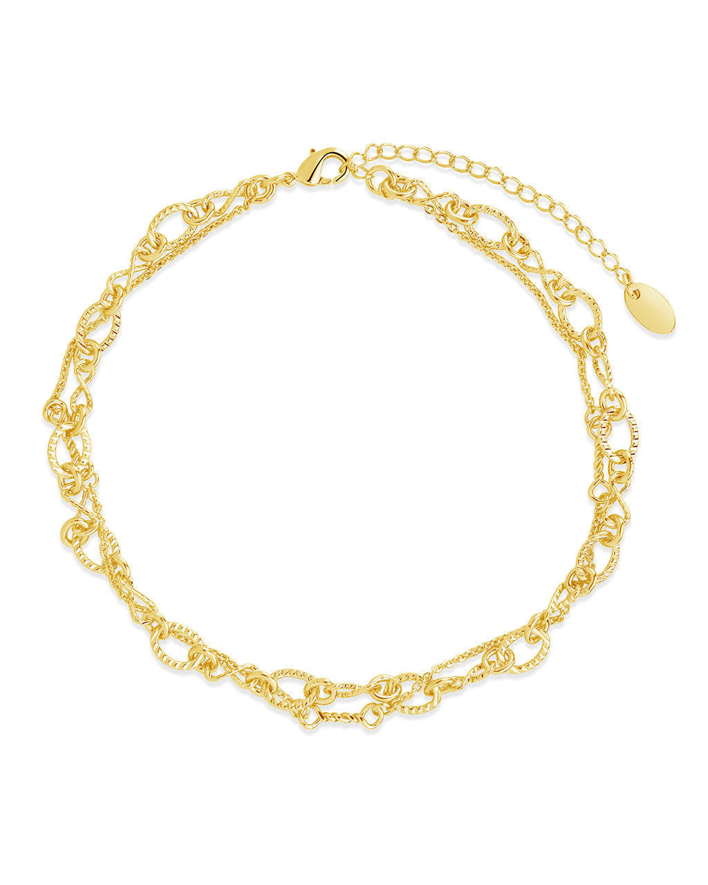Radella Layered Chain Anklet for Women - Dainty Adjustable Ankle Bracelet - Perfect for Summer, Beach, Boho Fashion & Everyday Wear