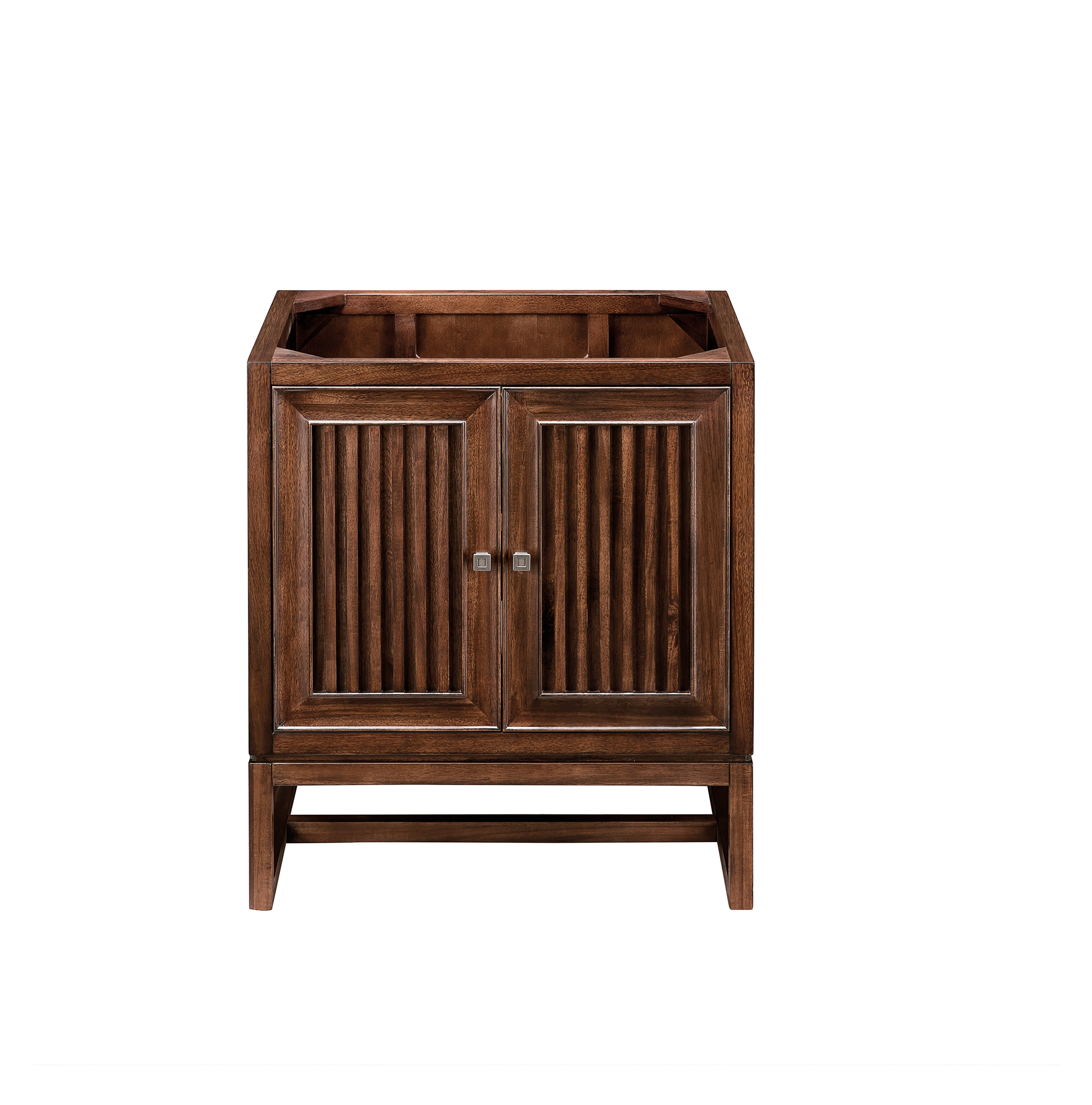 Mid Century Acacia Wood Single Vanity Cabinet - 30