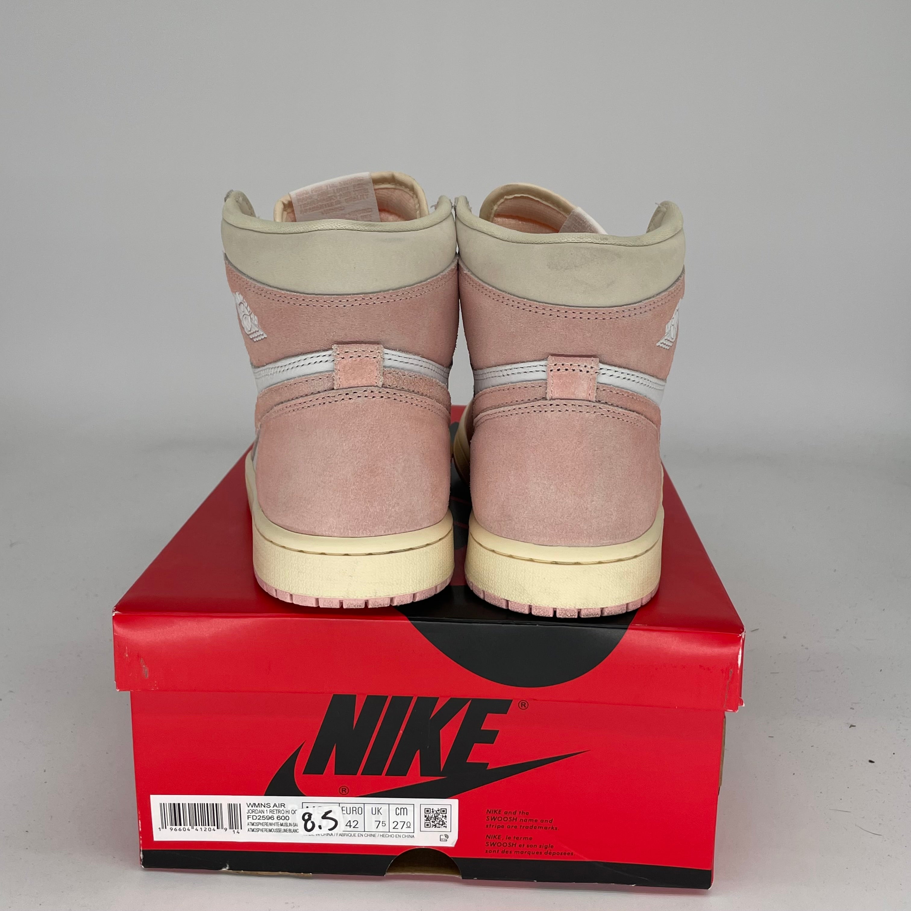 **Air Jordan 1 Washed Pink Women's Sneakers - Size 8.5/10W (FD2596-600) - Stylish & Comfortable for Casual Wear, Street Fashion & Gym**
