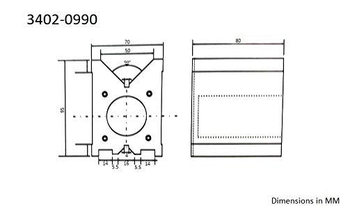 HHIP 3402-0990 Magnetic V-Block 3.75 x 2.75 x 3 Inch with Switch - Perfect for Precision Machining, Metalworking & Tool Holding