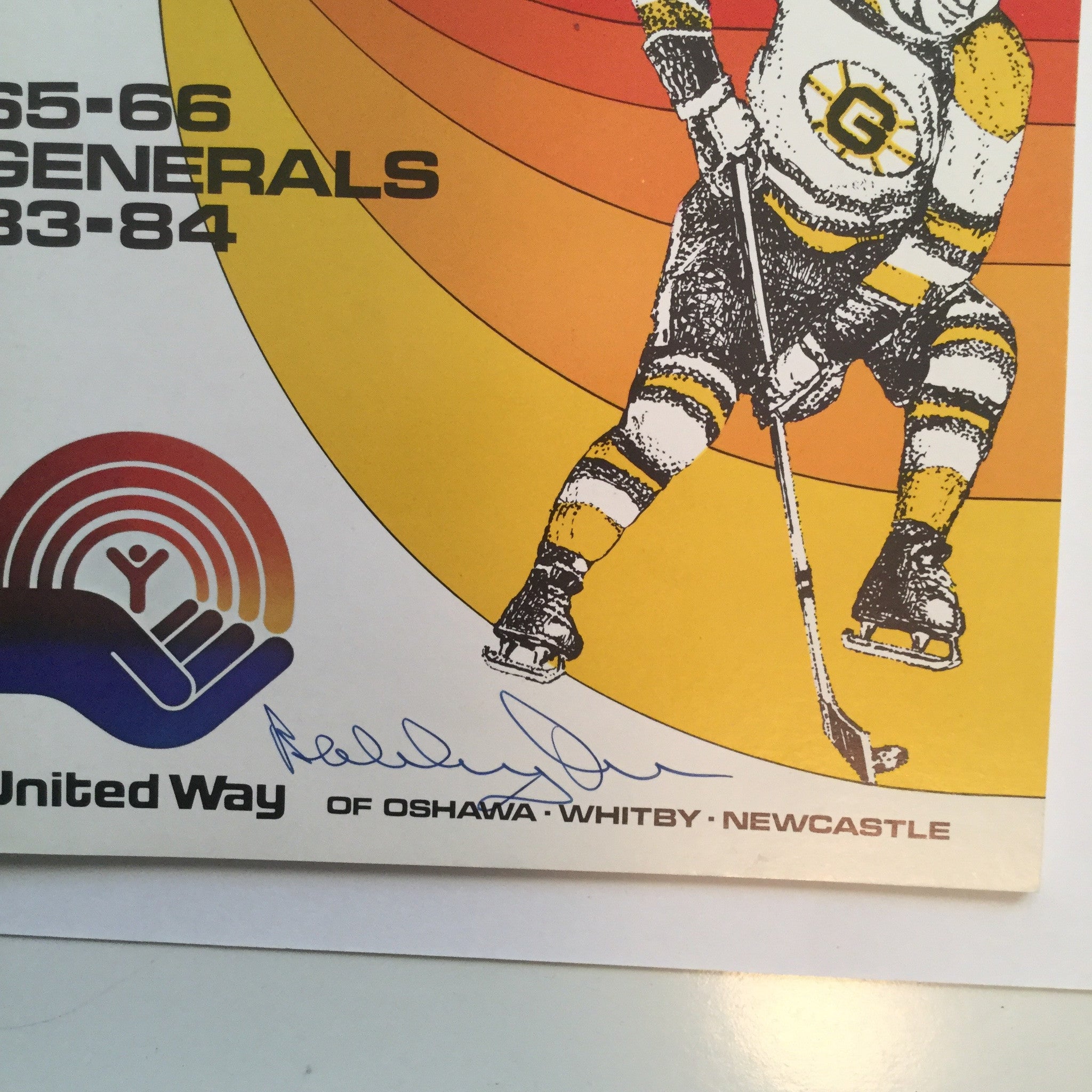 Authentic Bobby Orr Signed 1983 Oshawa Generals Hockey Program - Rare Collectible for Hockey Fans & Sports Memorabilia Enthusiasts - Perfect for Display in Man Caves, Sports Bars & Collector Showcases