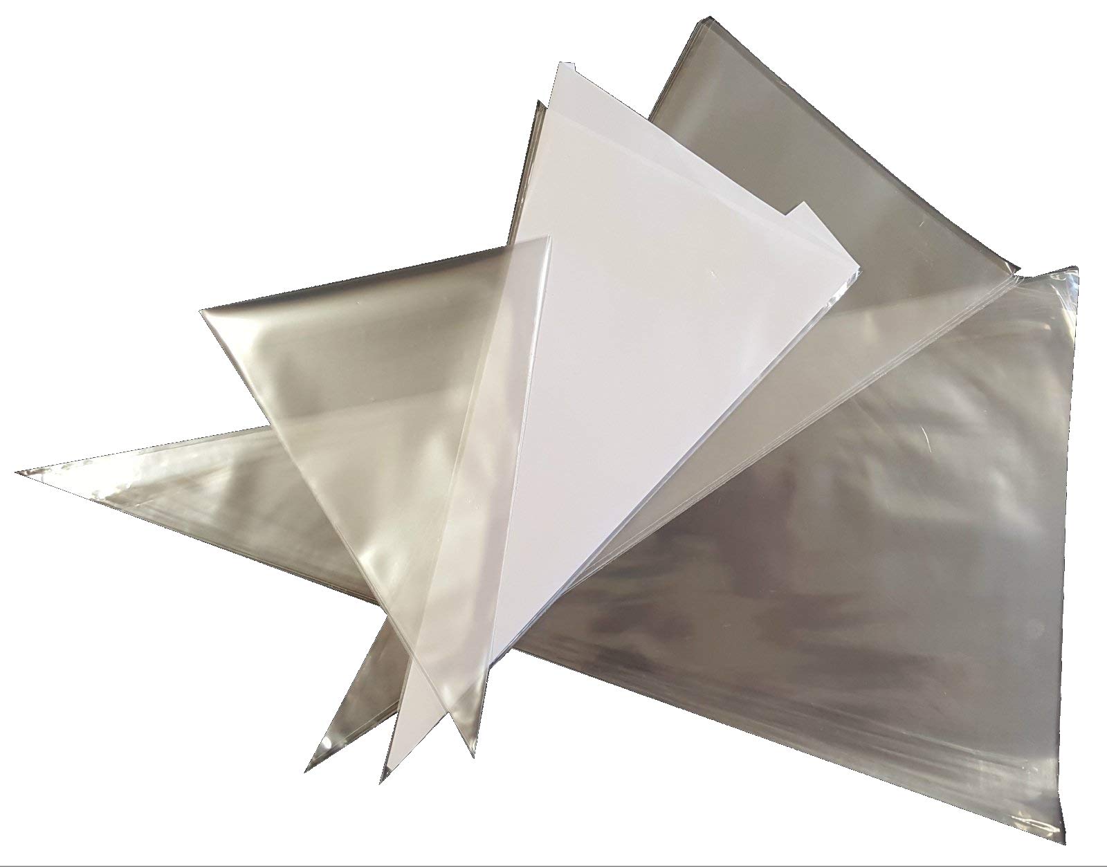 250 Medium Clear Cellophane Cone Bags - Food Safe Sweet Treat Bags for Candy Display | Perfect for Kids Birthday Party Favors, Baby Showers & Wedding Candy Buffets