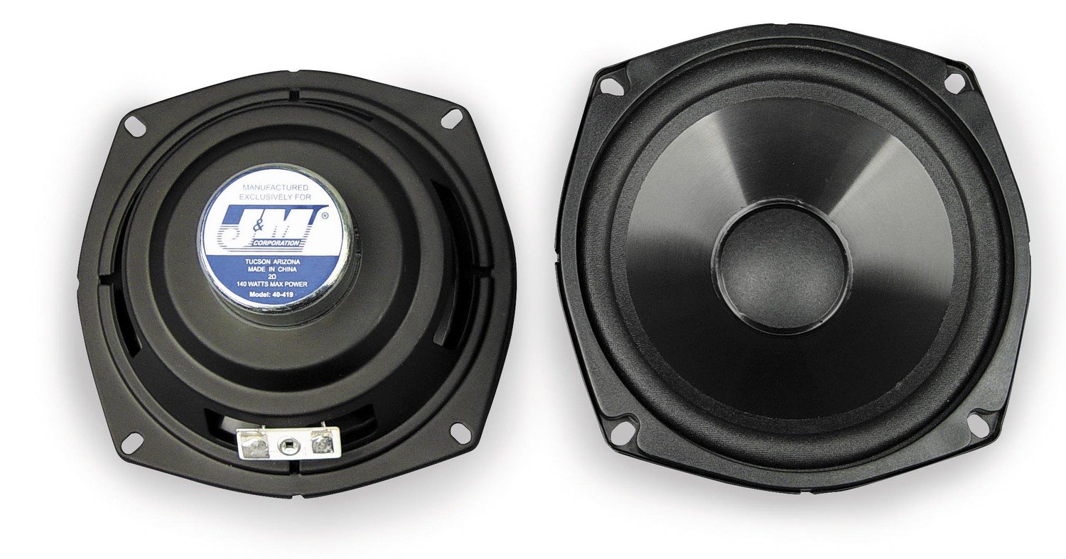 J&M Performance 2-ohm Speaker Kit for Harley Davidson Street Ultra Electra Road Glide 2006-2012 - HSUK-5252 | Premium Motorcycle Audio Upgrade for Clear Sound on Long Rides
