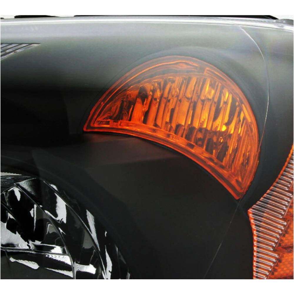 2005-2006 Japan Built Model Black Left & Right Side Replacement Headlights - Perfect for Night Driving & Car Restoration Projects