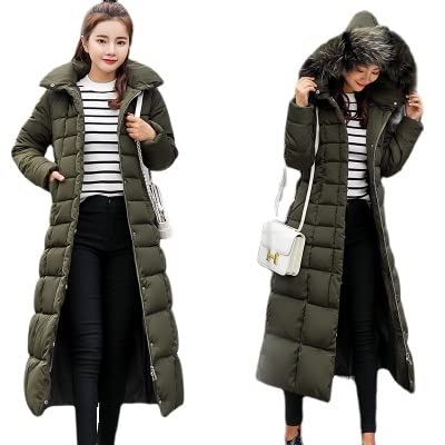 Women's Winter Jacket - Long Thick Puffer Coat with Detachable Fur Hood | Warm Windproof Parka for Cold Weather, Snow, Skiing & Outdoor Activities