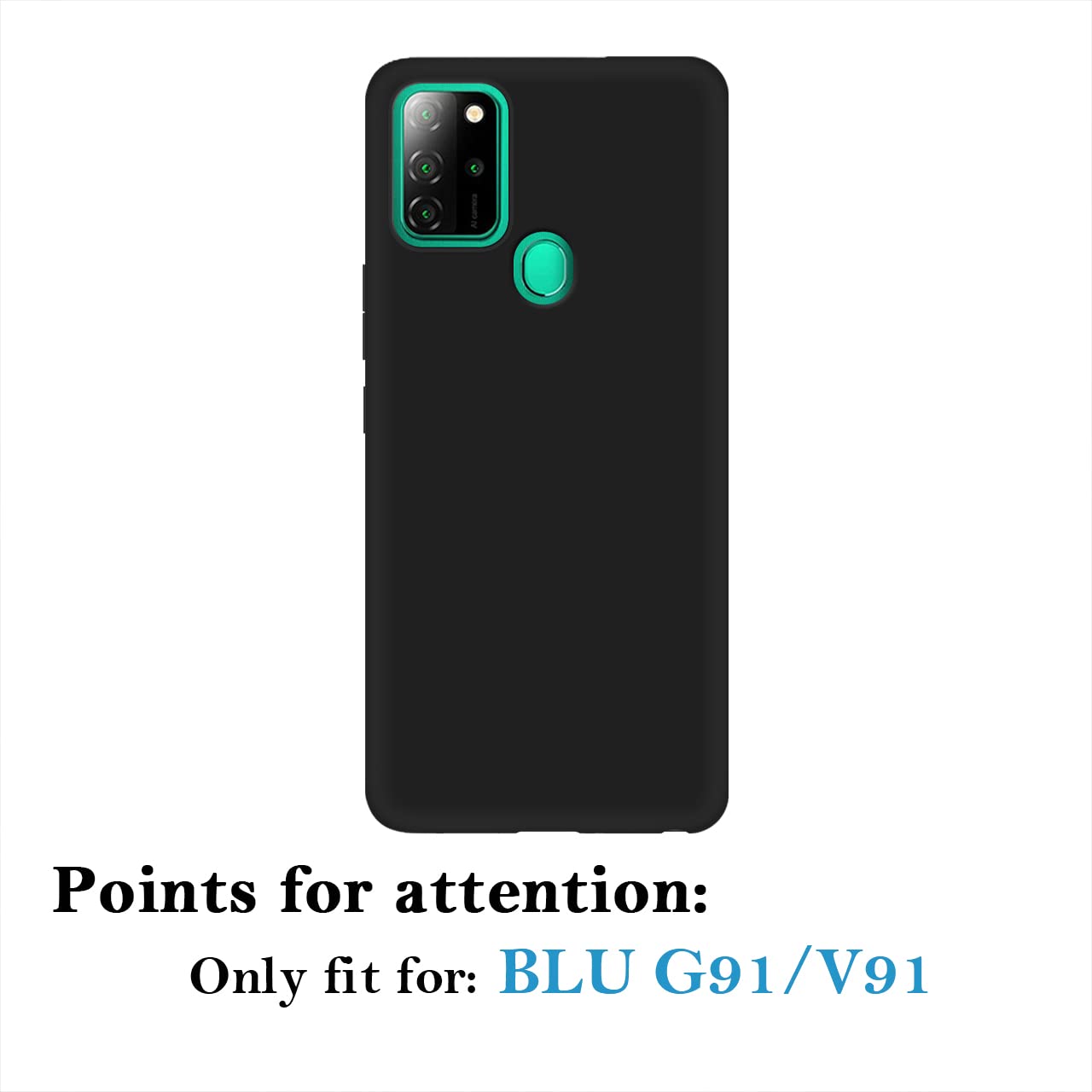 Custom Personalized Photo & Text Name Phone Case for BLU G91/V91 - Anti-Scratch Soft TPU Protective Cover (Black) - Perfect Gift for Birthday, Anniversary & Daily Protection