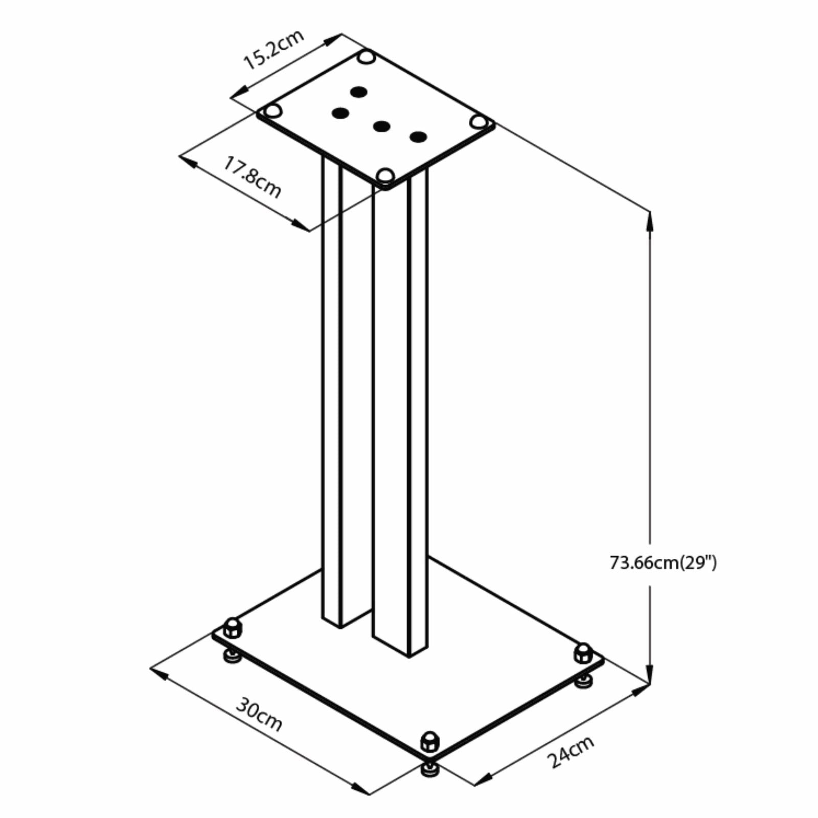 Tauris™ SP199 29-Inch Modern Speaker Stands - Premium Adjustable Speaker Stands for Bookshelf Speakers, Home Theater, and Studio Monitors - Perfect for Living Room, Gaming Setup, and Audio Enthusiasts