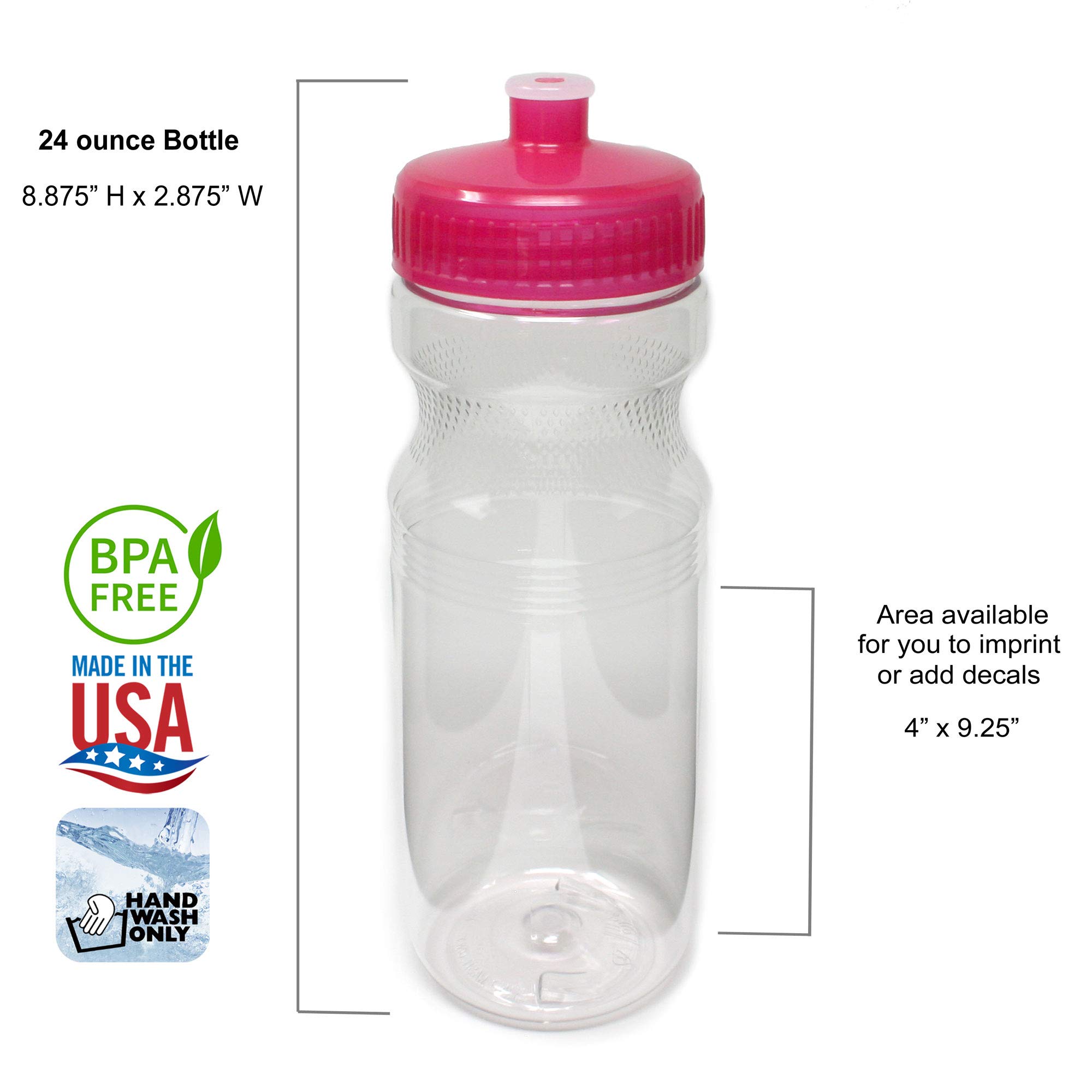 BPA-Free 24oz Water Bottles (30 Pack) - Durable & Reusable Made in USA - Perfect for Gym, Office, School & Outdoor Activities