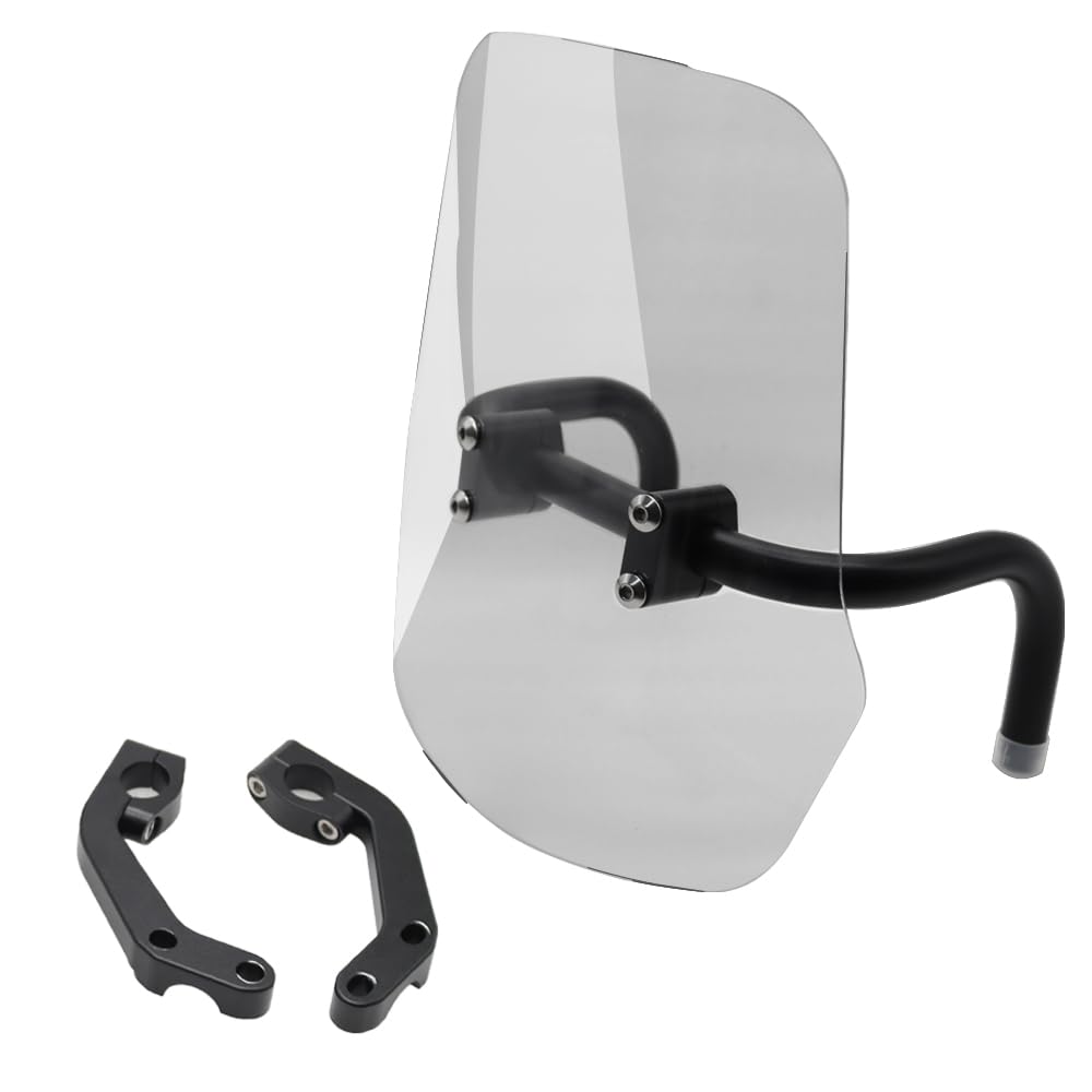 RAIMTO Universal Motorcycle Windscreen for Kawasaki KLX 230/230S - Adjustable Adventure Windshield with Portable Navigation Stand | Perfect for Off-Road Riding & Long-Distance Touring