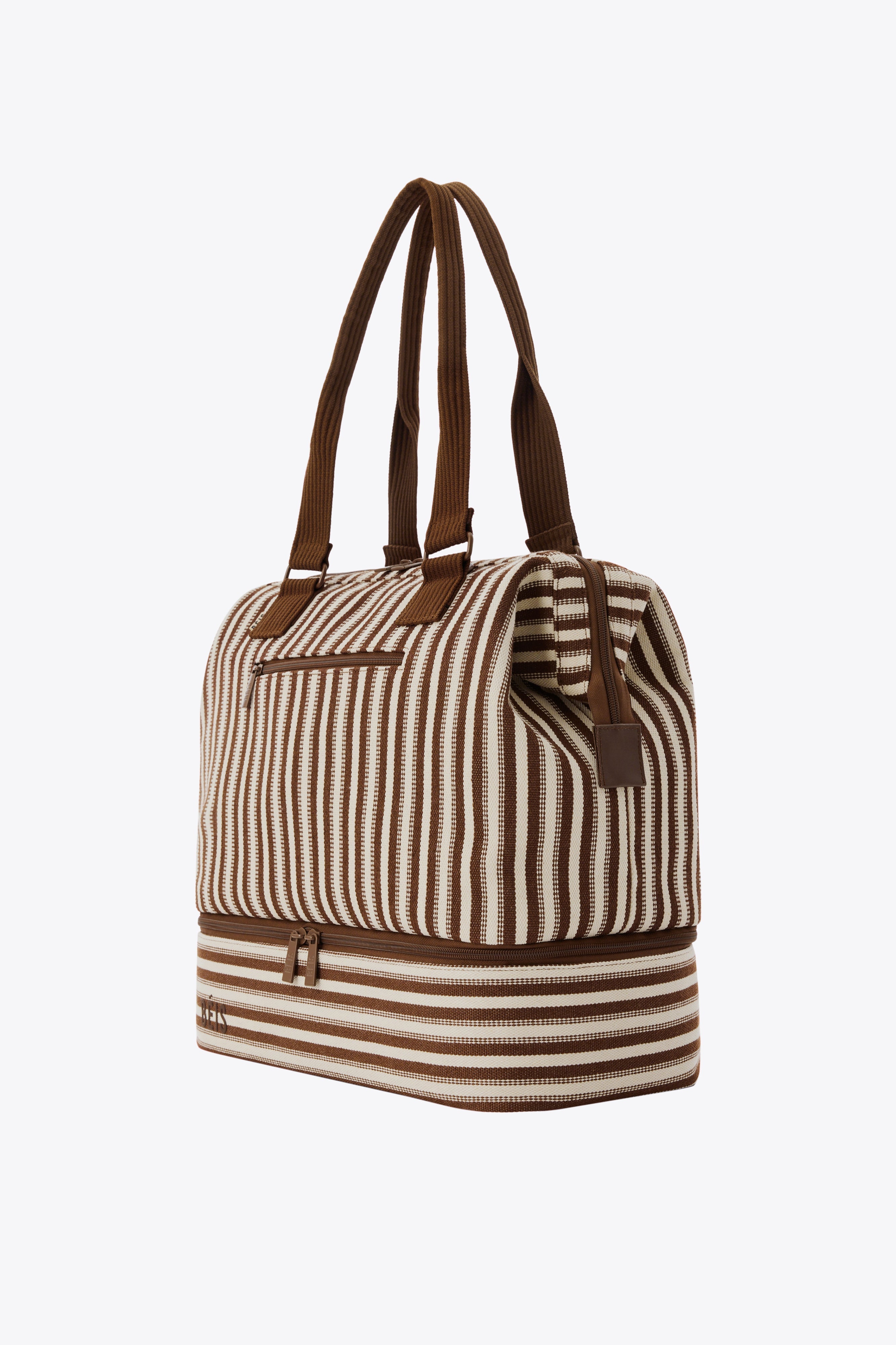 Mini Weekender Bag in Maple Stripe - Stylish & Compact Carry-On for Weekend Getaways, Travel & Gym Essentials
