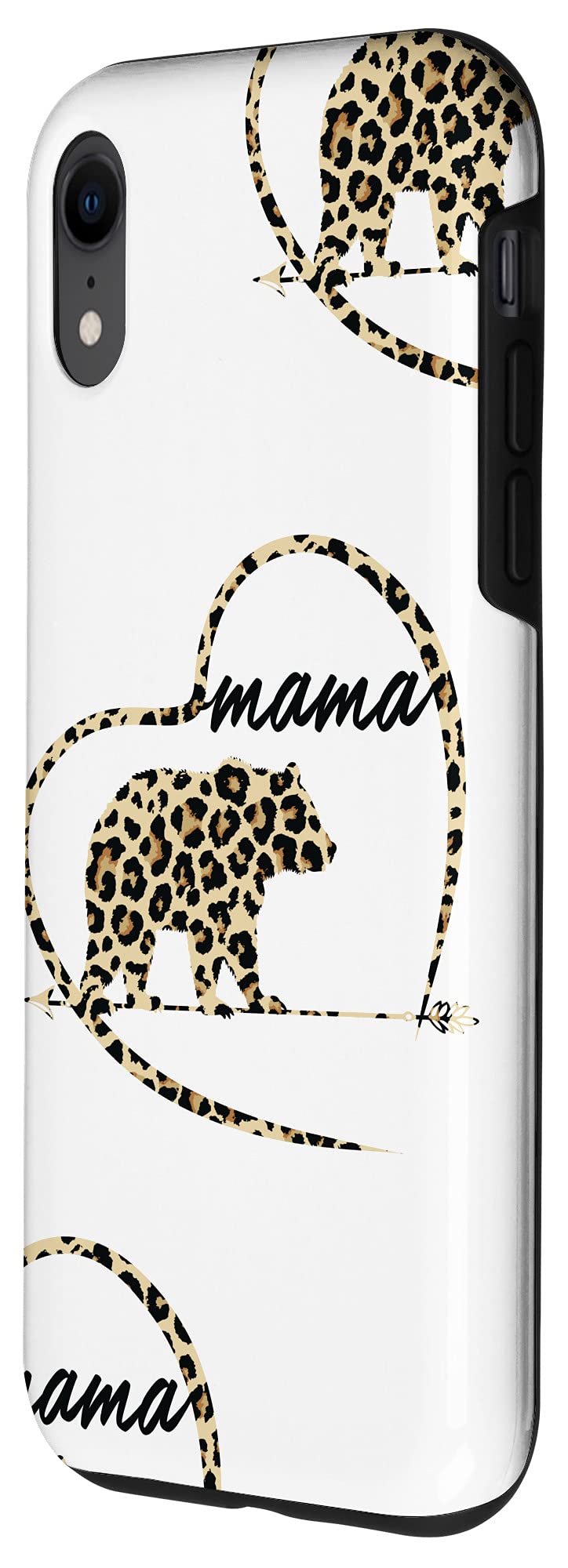 iPhone XR Cheetah Print Phone Case - Durable Mama Bear Mom Heart Leopard Pattern Protective Cover | Perfect for Everyday Use, Travel & Gift Giving