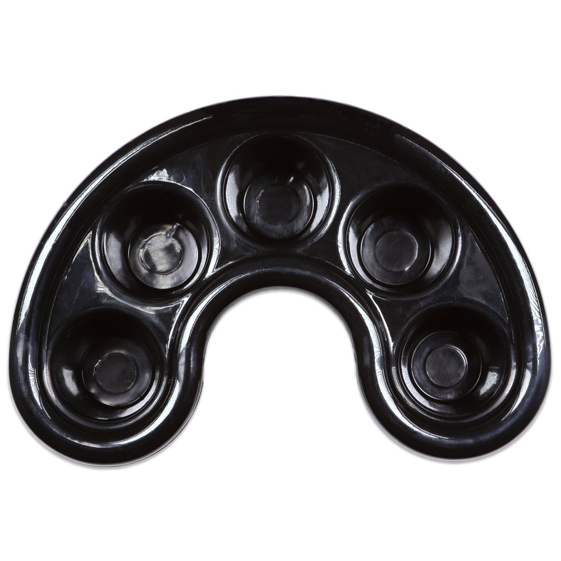 Beauticom Professional Manicure Bowls - 2 Pack Black Nail Art Hand Soak Treatment Bowls with Five Finger Design | Perfect for Salon, Spa & Home Nail Care