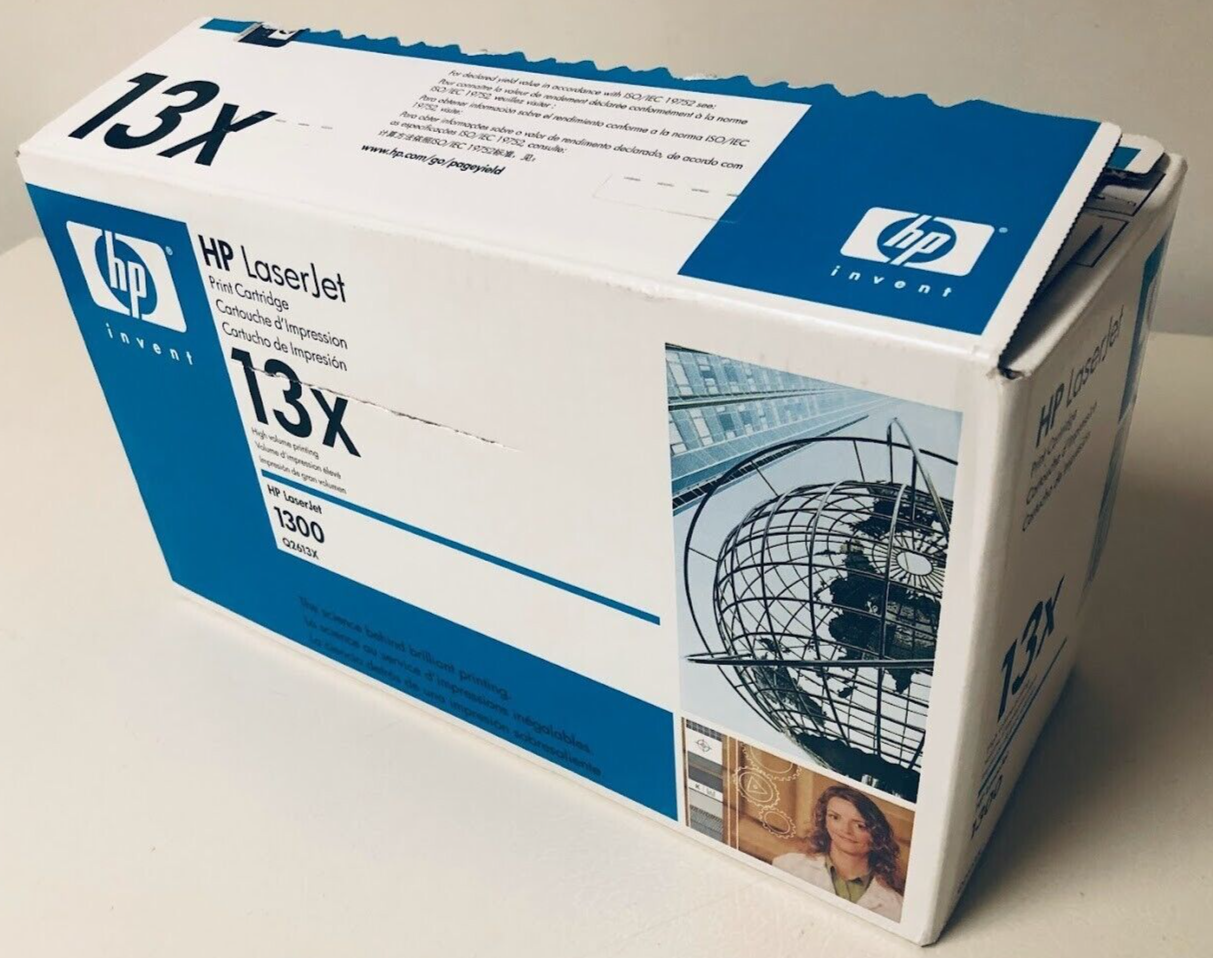 Genuine HP 13X Q2613X Toner Cartridge - Compatible with HP LaserJet 1300 Printer - High Yield Replacement Ink for Office & Home Printing Needs