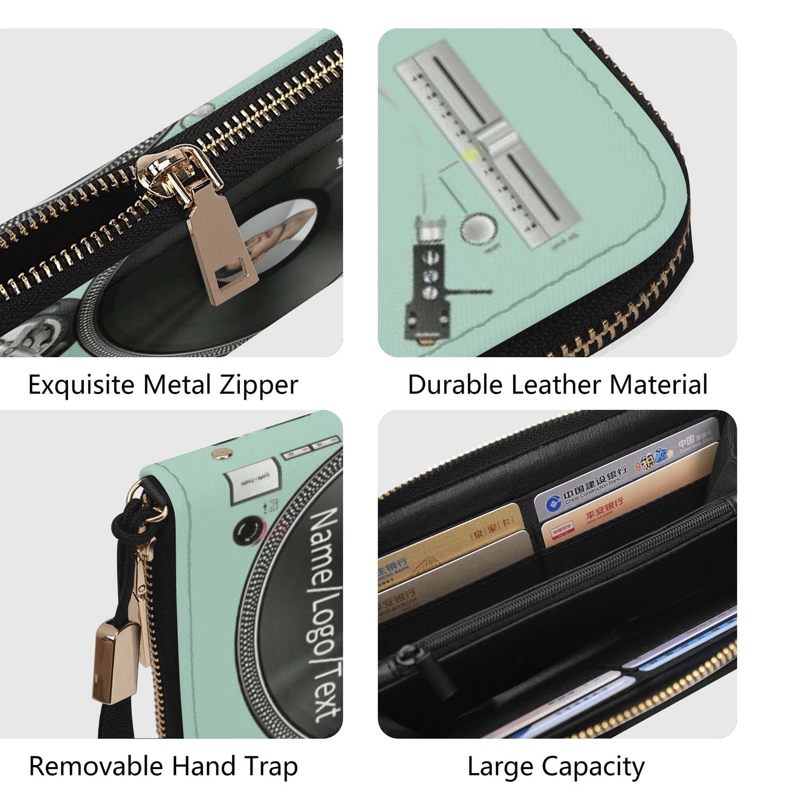 Custom Photo Clutch Wallet for Women - Personalized Music Design Long Wallet with Card Slots & Cash Holder - Perfect Gift for Mom, Girlfriend, Wife - Ideal for Concerts, Parties, and Everyday Use