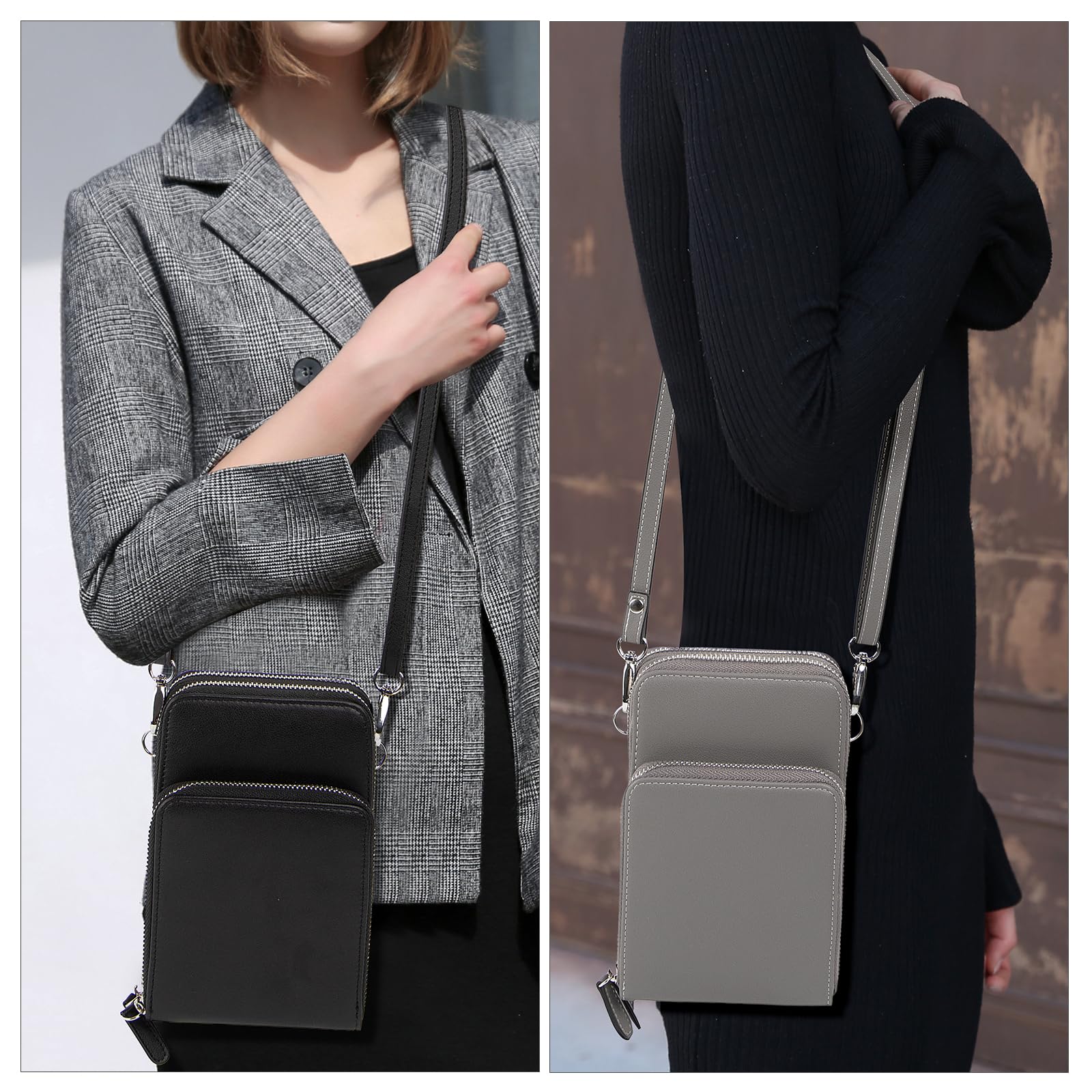 Pearl Angeli RFID Blocking Small Crossbody Bag for Women - Mini Phone Wallet Purse with Adjustable Shoulder Strap | Perfect for Travel, Shopping & Everyday Use