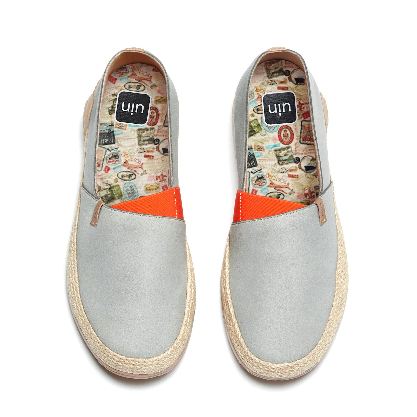 UIN Men's Espadrilles Slip-On Canvas Shoes - Lightweight Walking Loafers with Artistic Painting | Comfortable Casual Travel Shoes for Beach, Vacation & Summer Outfits