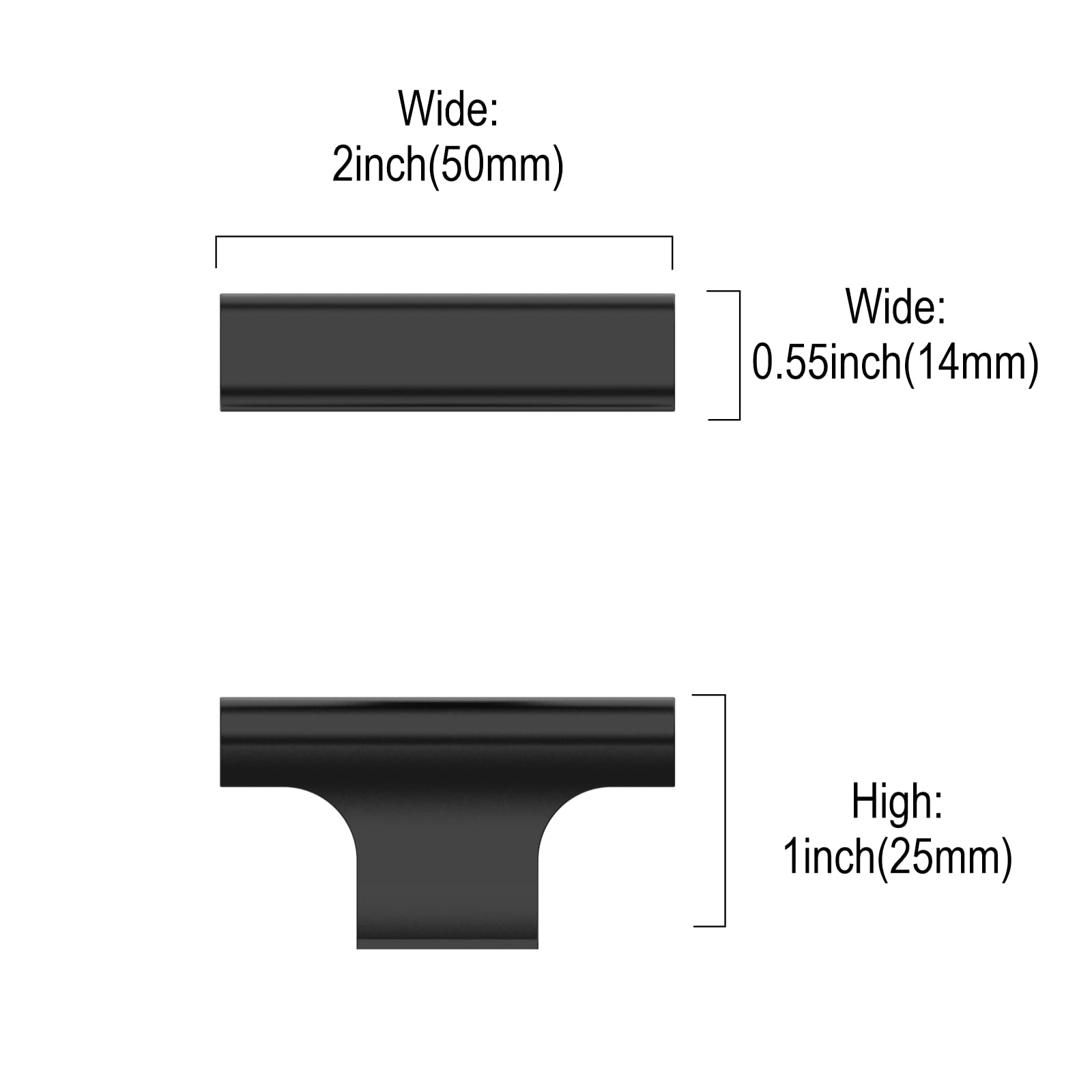 10 Pack Matte Black Kitchen Cabinet Knobs - Single Hole Dresser & Drawer Pull Handles for Wardrobe, Cupboard, and Furniture Upgrade