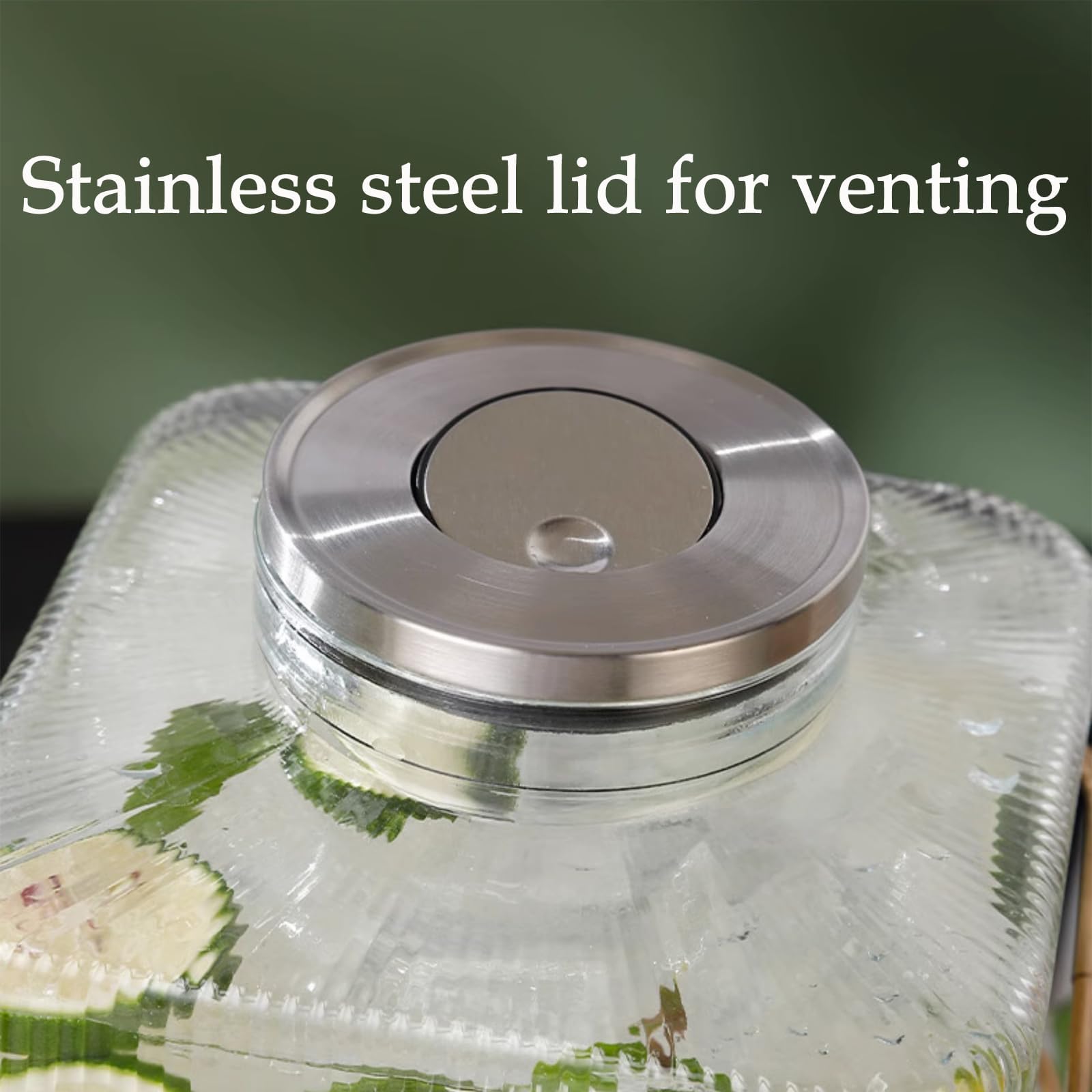 Glass Beverage Dispenser with Stainless Steel Stand & Spigot - 5 Gallon Party Drink Dispenser for Water, Lemonade, Iced Tea - Perfect for Weddings, BBQs, and Outdoor Events