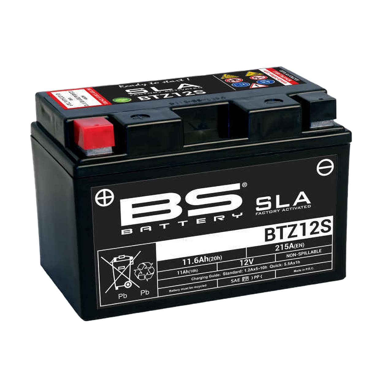 BS Battery SLA BTZ12S (FA) - High-Performance Sealed Lead Acid Battery for Motorcycles, ATVs, and Power Sports - Perfect for Off-Road Adventures and Backup Power