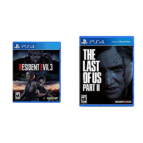 Resident Evil 3 & The Last of Us Part II - PlayStation 4 Games Bundle | Survival Horror & Action-Adventure for PS4 | Perfect for Horror Fans & Story-Driven Gamers