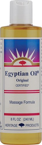 Heritage Store Egyptian Massage Oil - 8 fl. oz. for Relaxation & Aromatherapy - Perfect for Spa, Yoga & Couples Massage at Home