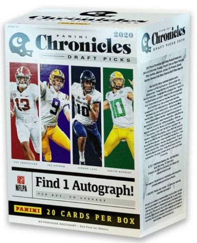 2020 Panini Chronicles Draft Picks Football Blaster Box - 24 Trading Cards Including 1 Autograph Card | Collectible Sports Memorabilia for NFL Fans & Card Collectors