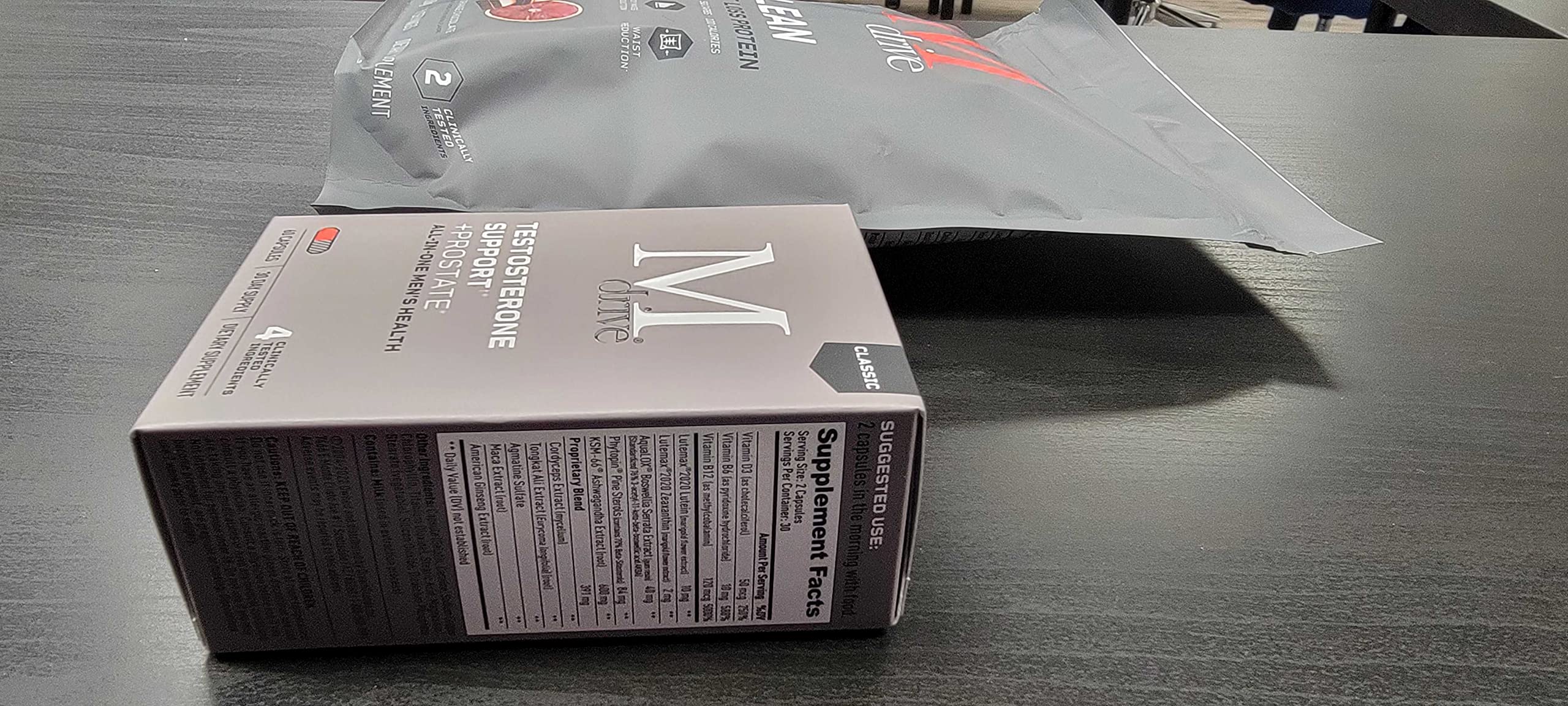 Mdrive Lean Weight Loss Protein Powder for Men - 30 Servings, Supports Lean Muscle Mass, Healthy Prostate, Eyes, Joints, Energy & Stress Relief - Ideal for Fitness, Workout Recovery & Active Lifestyle