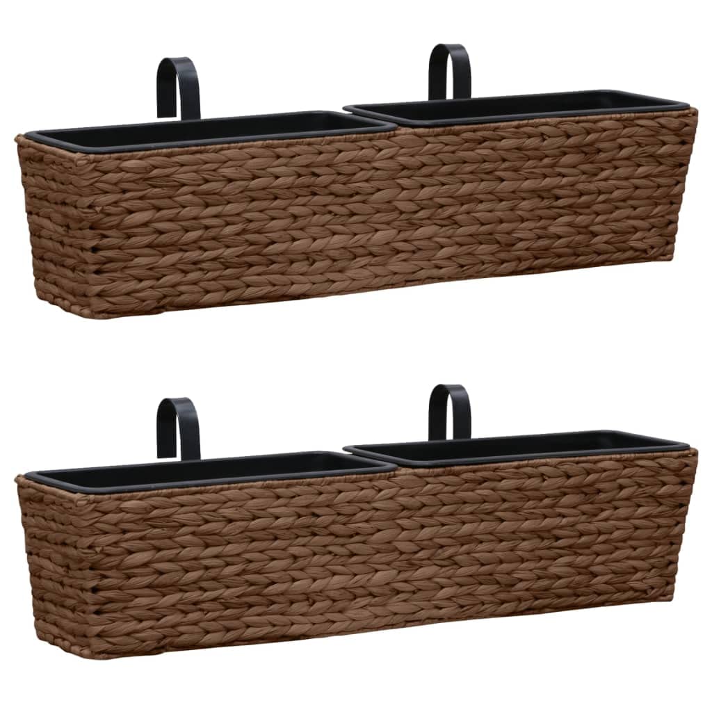 Large Brown Water Hyacinth Planters Set of 2 - 31.5