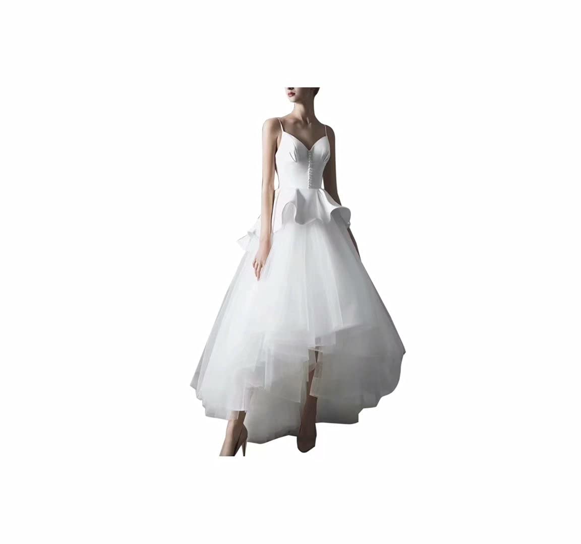 DDWW Elegant Women's Wedding Dresses for Bride 2024 | High-Low Prom Gowns & Long Formal Evening Dresses | Perfect for Bridal, Prom Night & Special Occasions