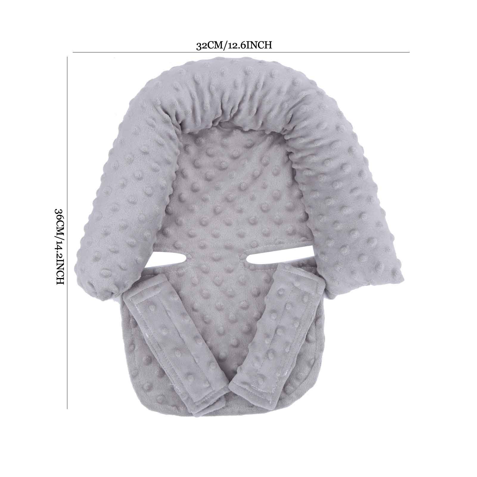 **Premium Infant Head & Body Support Pillow - Detachable Stroller Pad with Toys, Portable Baby Snuggle Mattress for Newborns (Gray) - Perfect for Strollers, Car Seats & Cribs**