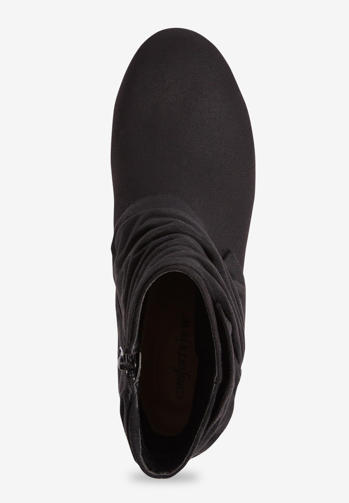Comfortview Women's Wide Width The Inez Bootie - Comfortable Ankle Boots for Wide Feet | Perfect for Work, Office & Casual Outfits