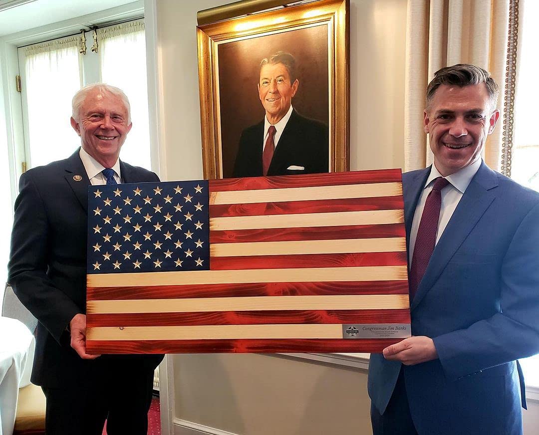 Flags of Valor Liberty Series Wooden American Flag - Handcrafted US Flag Wall Decor, Patriotic Home & Office Art, Made in USA by Veterans | Ready to Hang, Perfect for Man Cave, Living Room, Office & Patriotic Gifts (13x24 Inches, Medium Size)