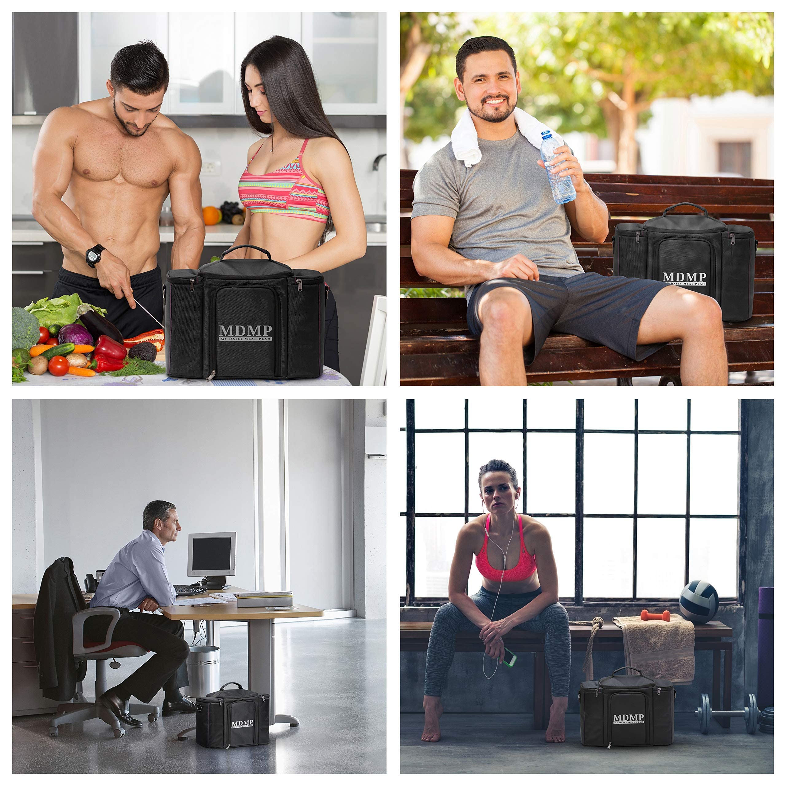 **Insulated Meal Prep Lunch Bag with 3 Large Food Containers (45 Oz), 2 Ice Packs & Shaker – Portable Cooler for Work, Gym & Travel – Black**    (Note: This optimized title includes keywords like 