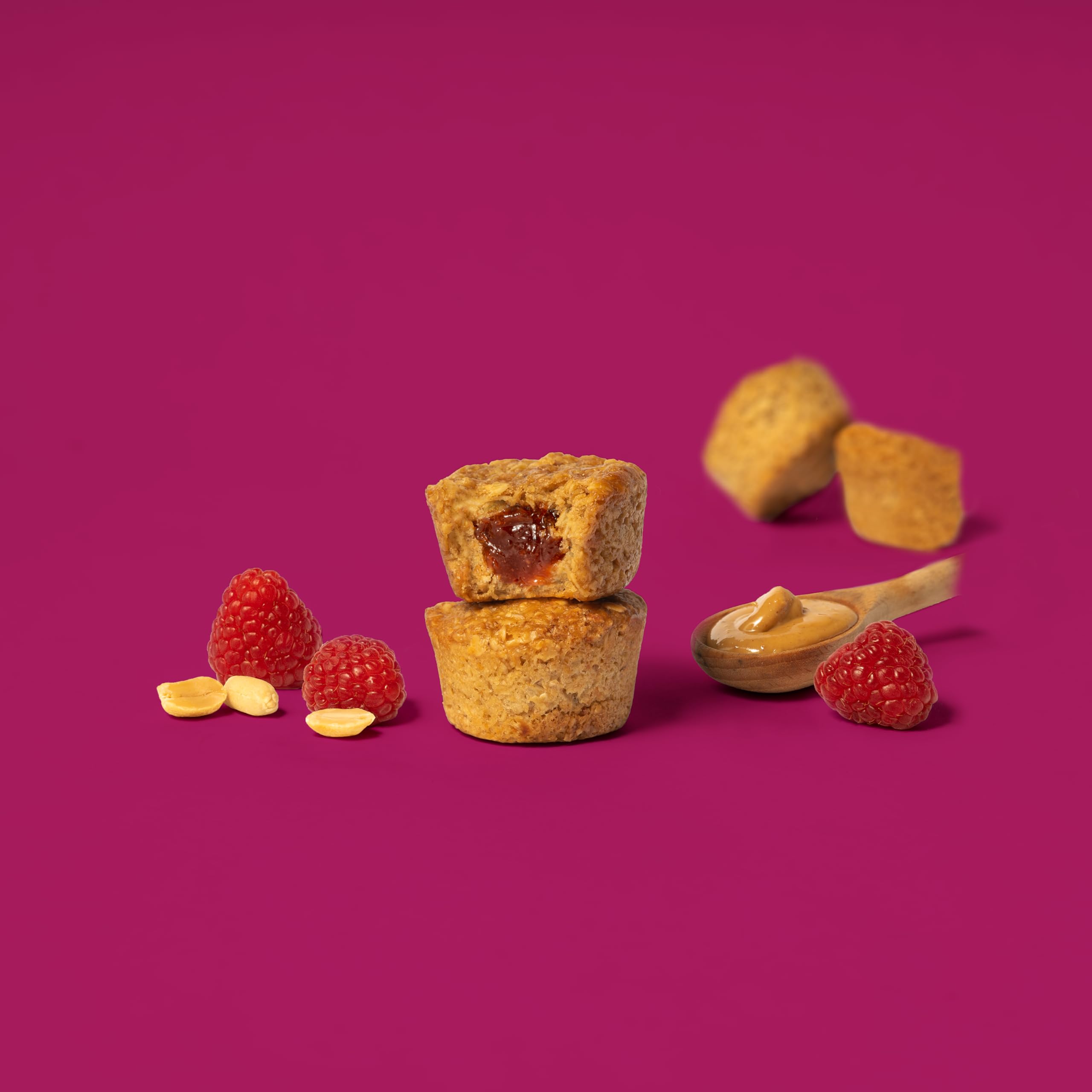 Bobo's Oat Stuff'd Bites - Peanut Butter & Jelly, 1.3 oz (30 Pack Box) | Gluten Free Whole Grain Vegan Snacks | Healthy On-The-Go Breakfast, School Lunch & Travel Snacks
