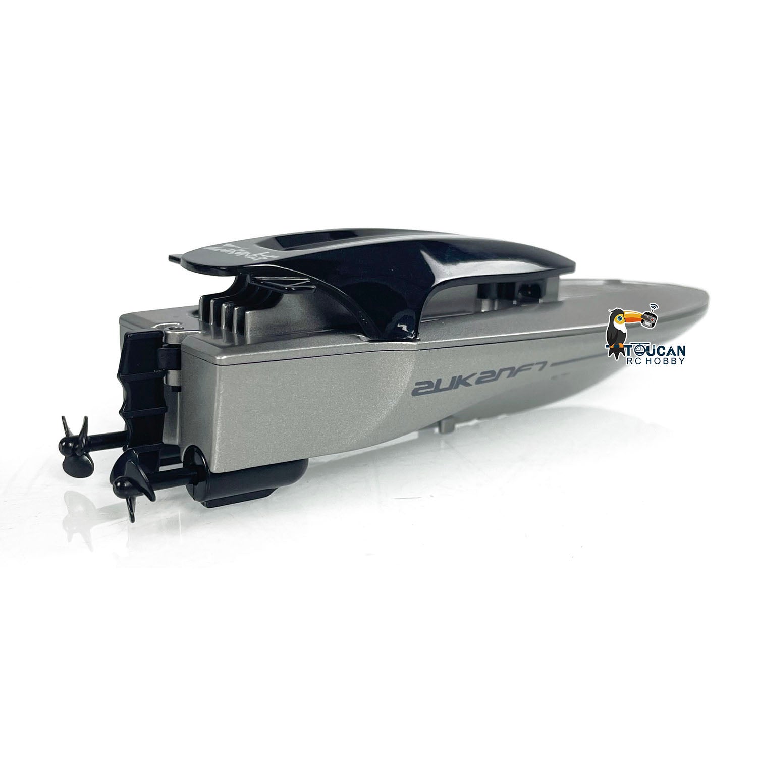 TOUCAN 2.4Ghz RC Rowing Skiff Remote Control Electric Boat with Twin Propellers - Ready to Run Mini Toy Model (14x4x3.8cm) for Indoor & Outdoor Water Play - Perfect for Pools, Lakes and Bathtub Fun