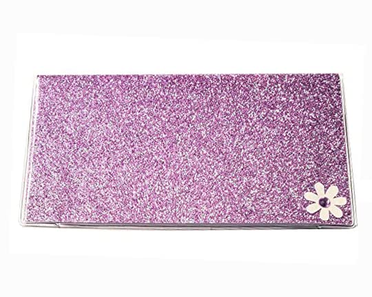 2023-2024-2025 Sparkling Glitter Pocket Planner with Notepad - Purple Lavender & White Design | Perfect for School, Office & Daily Planning